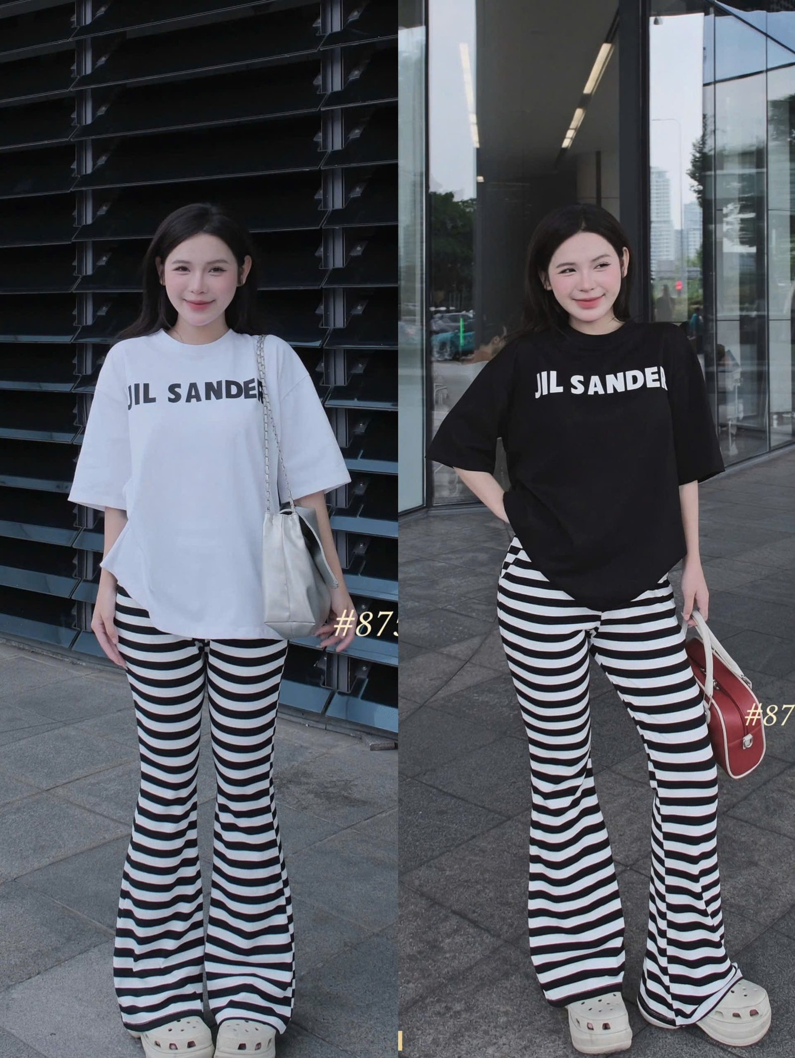 SET JIL SANDER QUẦN LOE SỌC