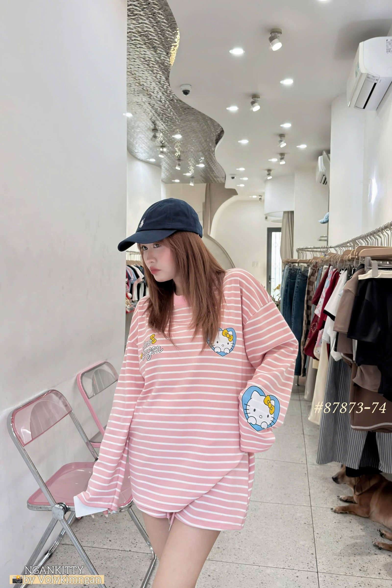 Set Ame Saigon Hellokitty sọc - Ảnh 3