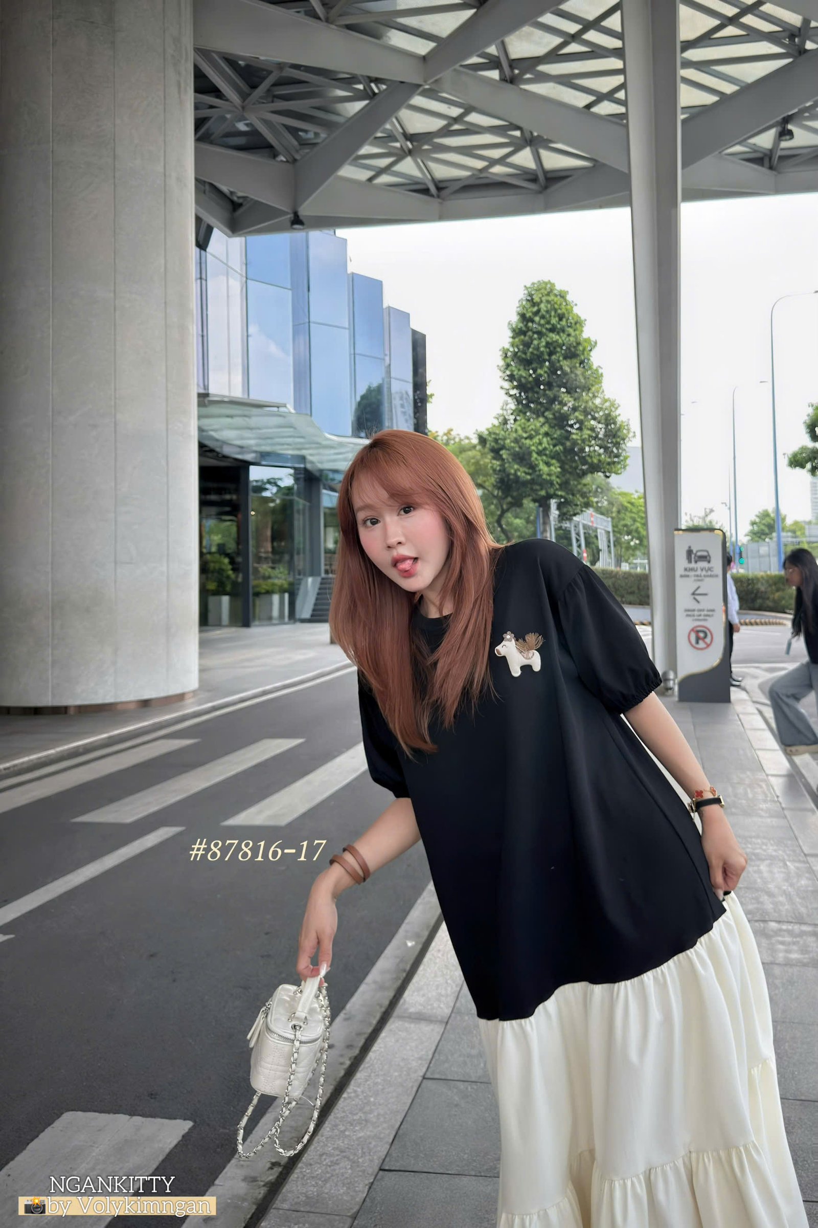 ĐẦM PHỐI 2 TẦNG KÈM CHARM NGỰA - Ảnh 2