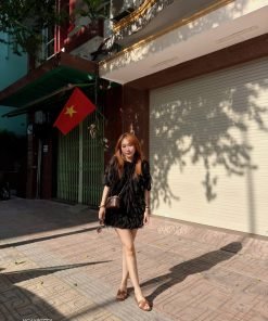 Set đầm nhăn tưa rưa