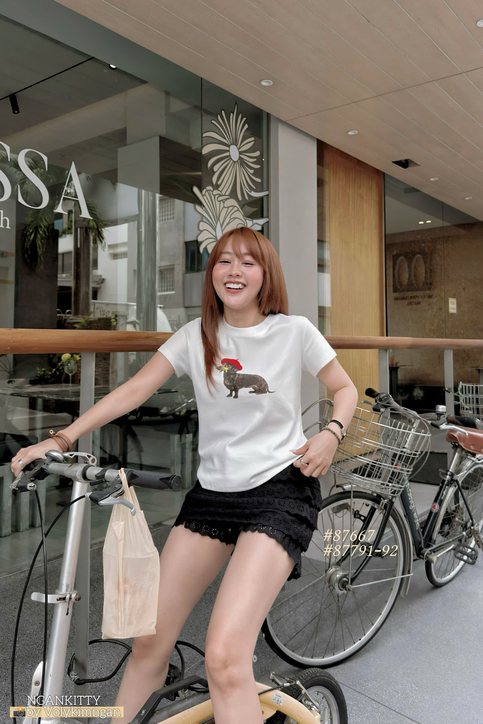 Áo babytee chó Dachshund nón đỏ - Ảnh 5