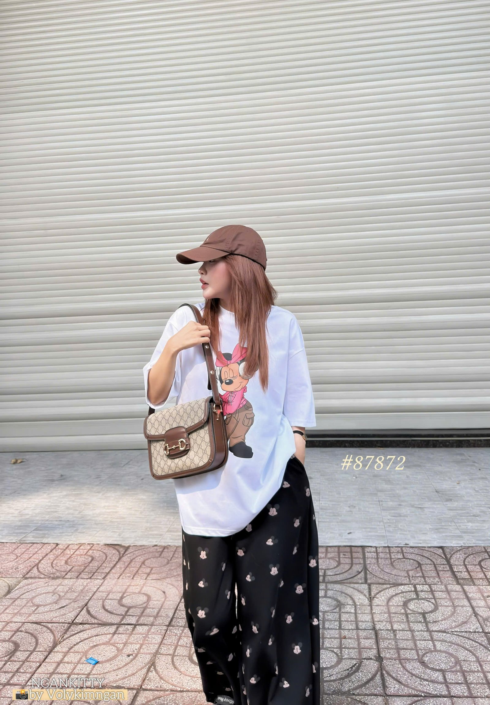 Set Minnie tay nghe quần rút lai - Ảnh 4