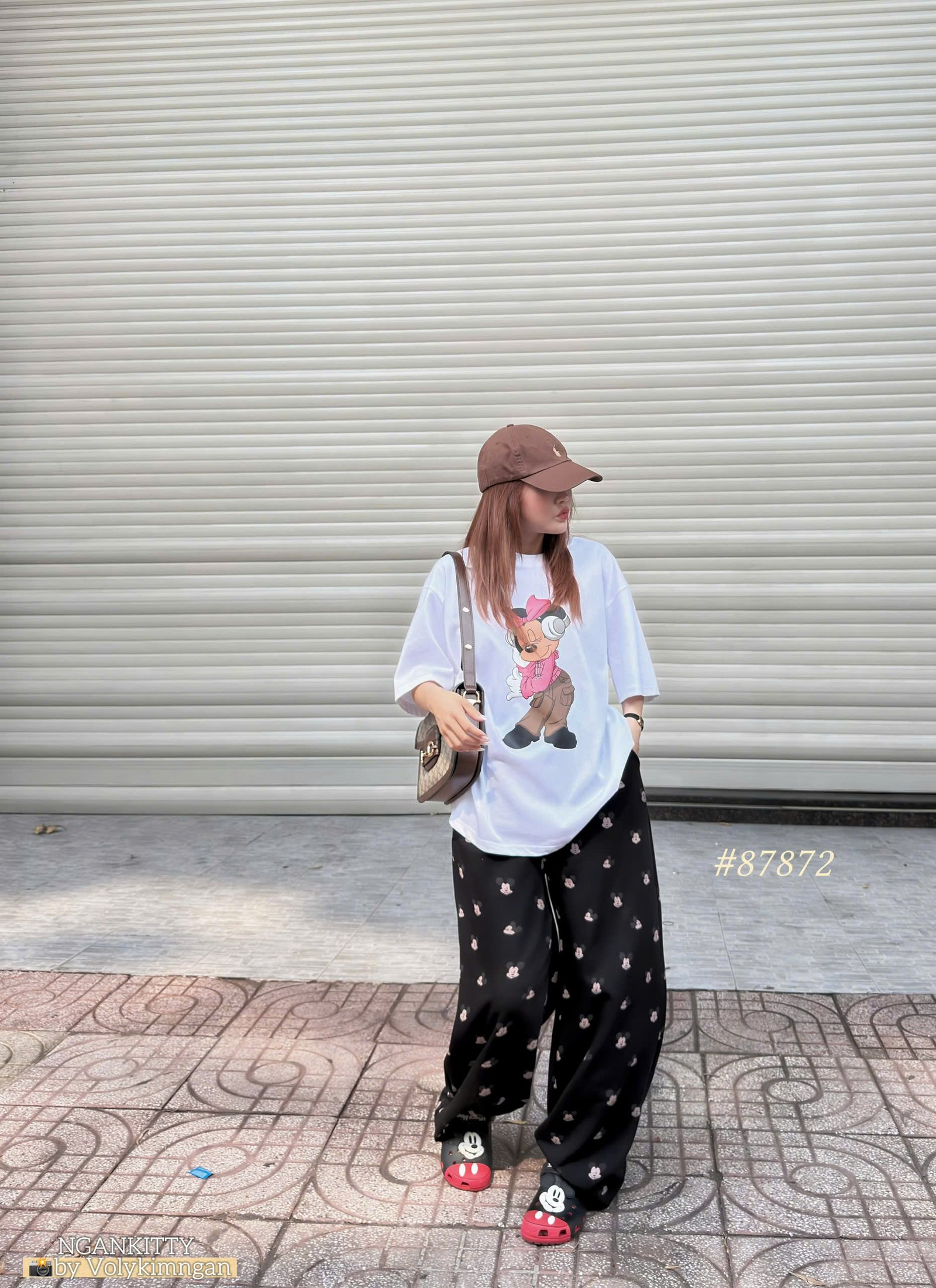 Set Minnie tay nghe quần rút lai - Ảnh 2