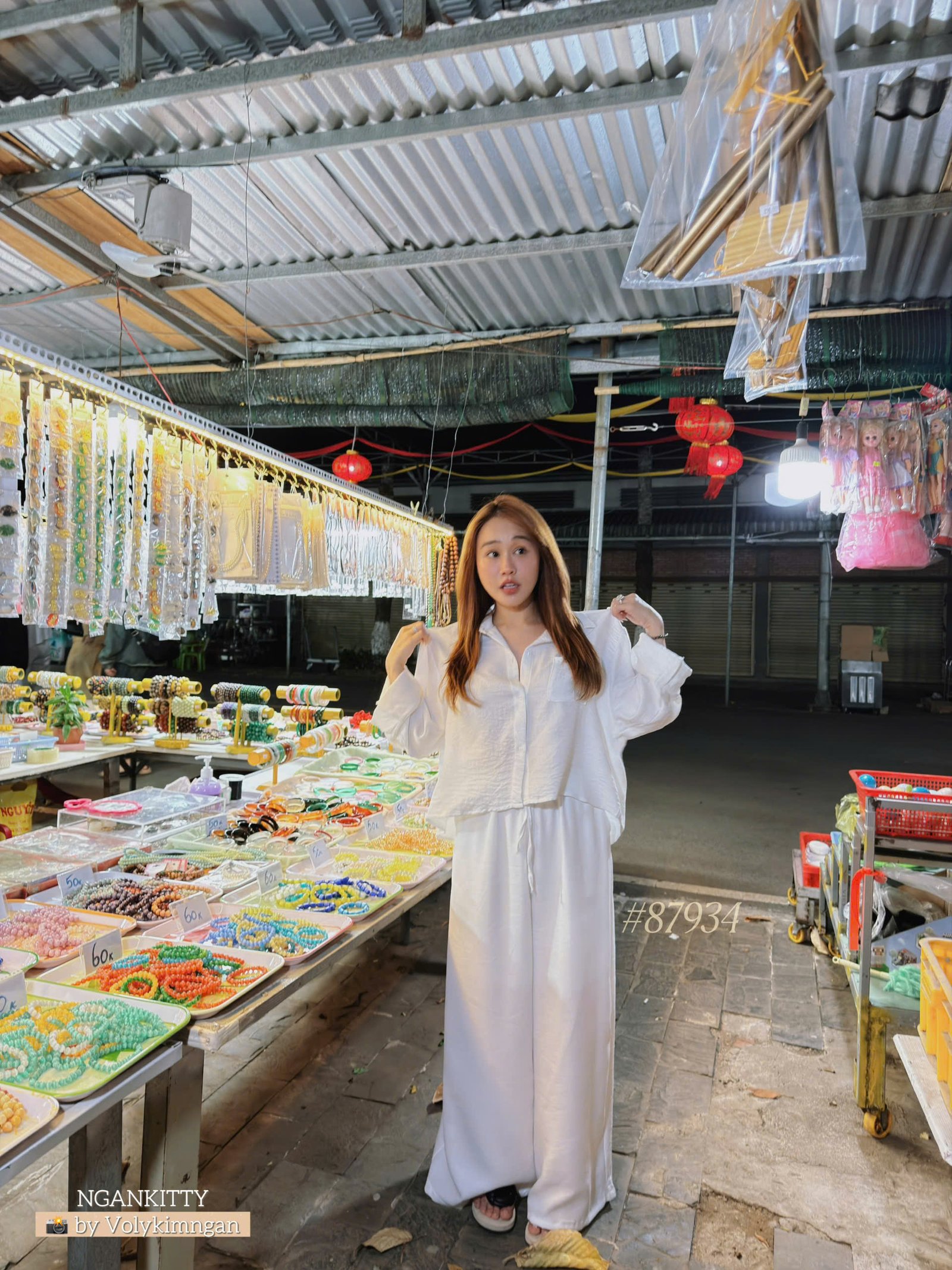 Set sơmi crop linen