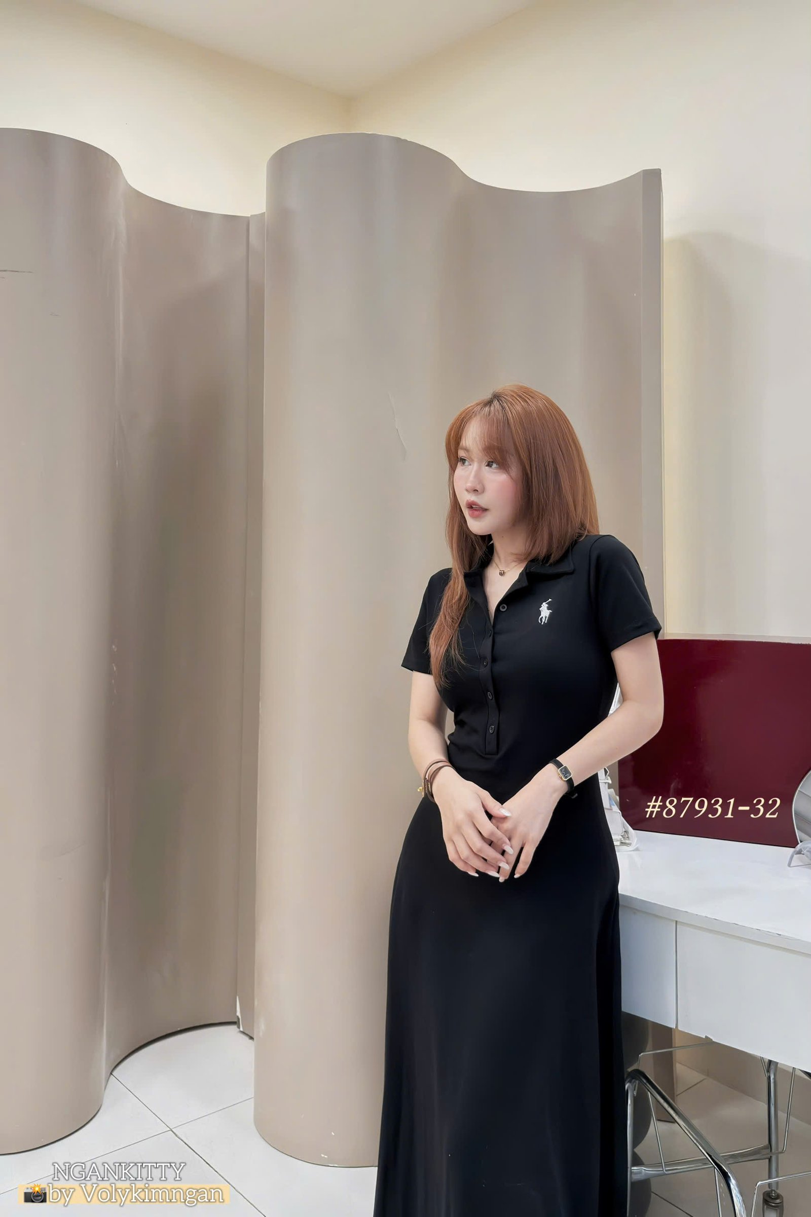 Đầm body xoè Polo thêu - Ảnh 8