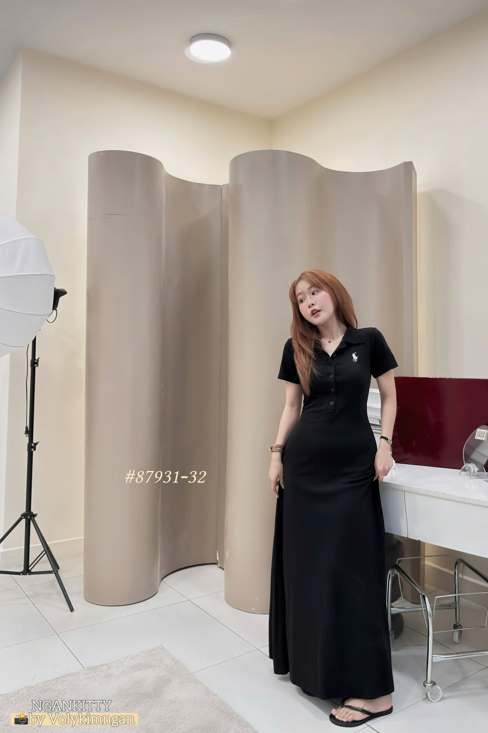Đầm body xoè Polo thêu - Ảnh 6