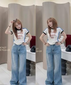 Quần jean suống vết đen