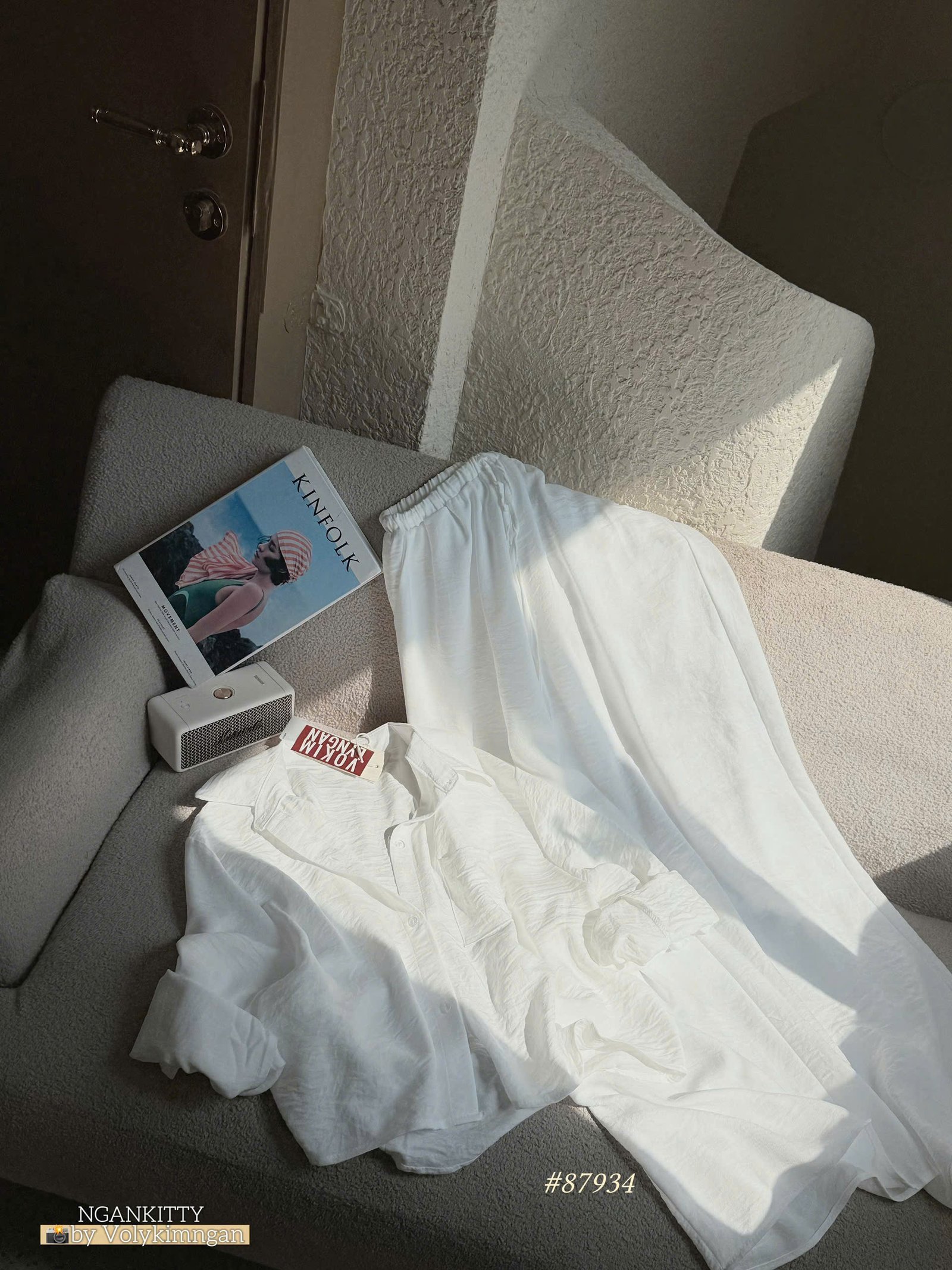 Set sơmi crop linen - Ảnh 8