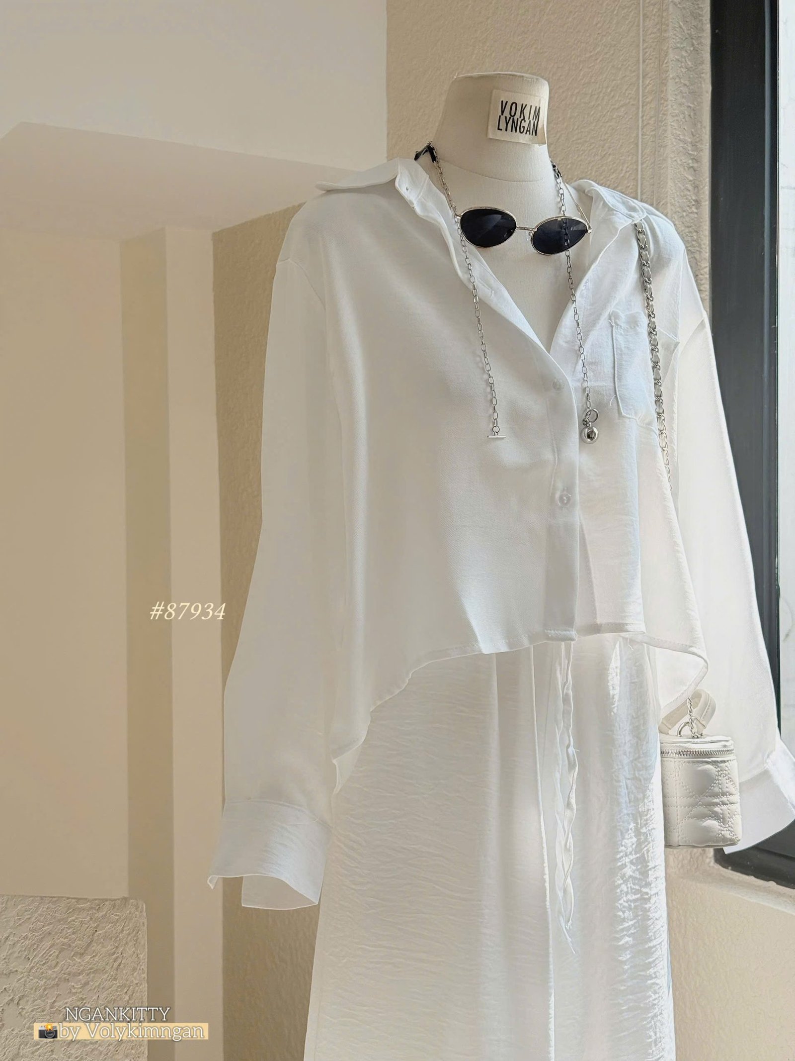 Set sơmi crop linen - Ảnh 6