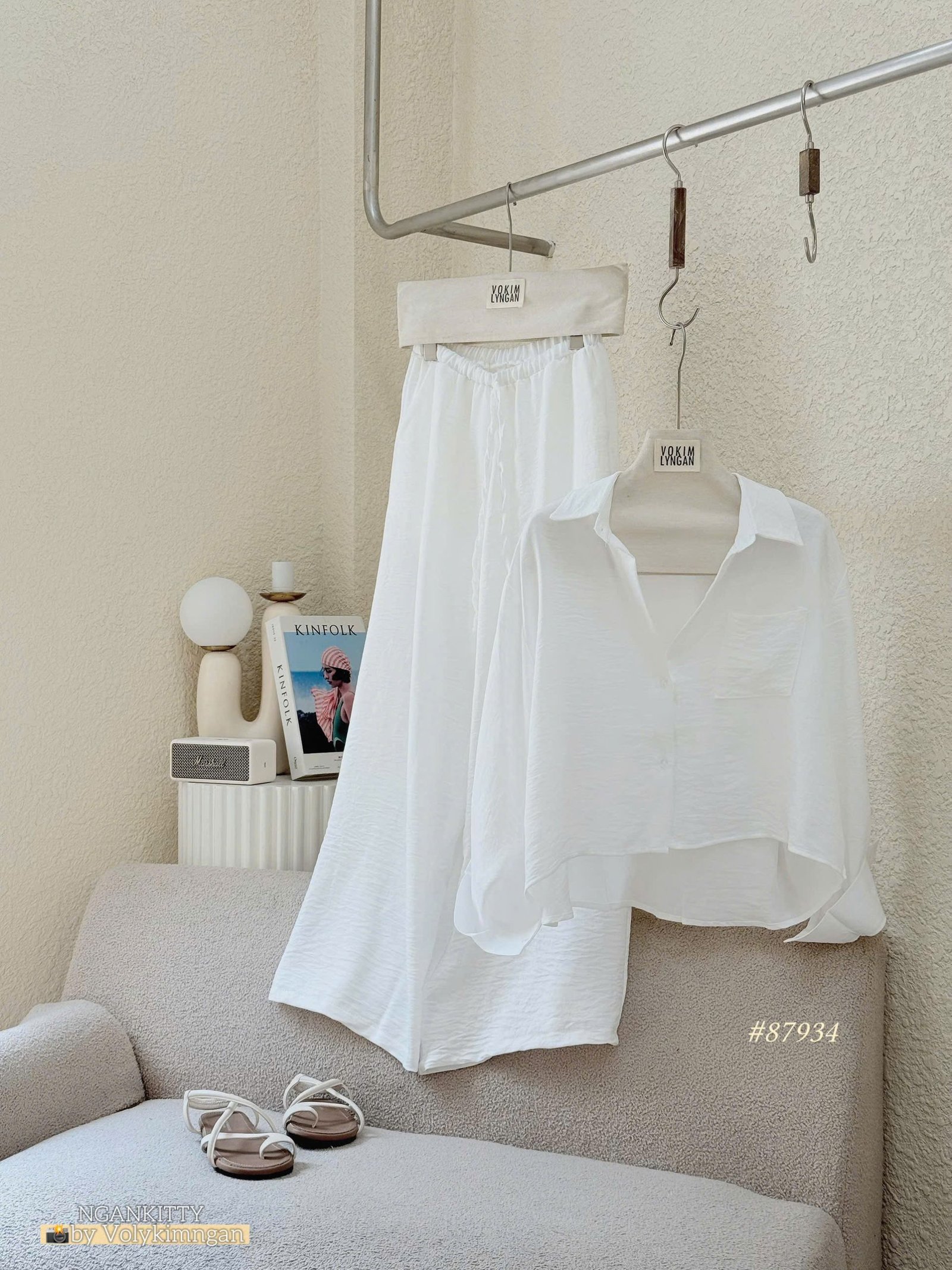 Set sơmi crop linen - Ảnh 10