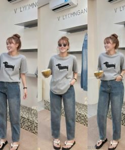 Quần jean baggy túi sau DG