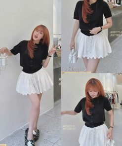 Quần short ren lai sóng
