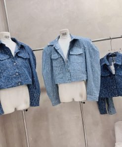 Alternative view of Áo khoác denim xước kim sa