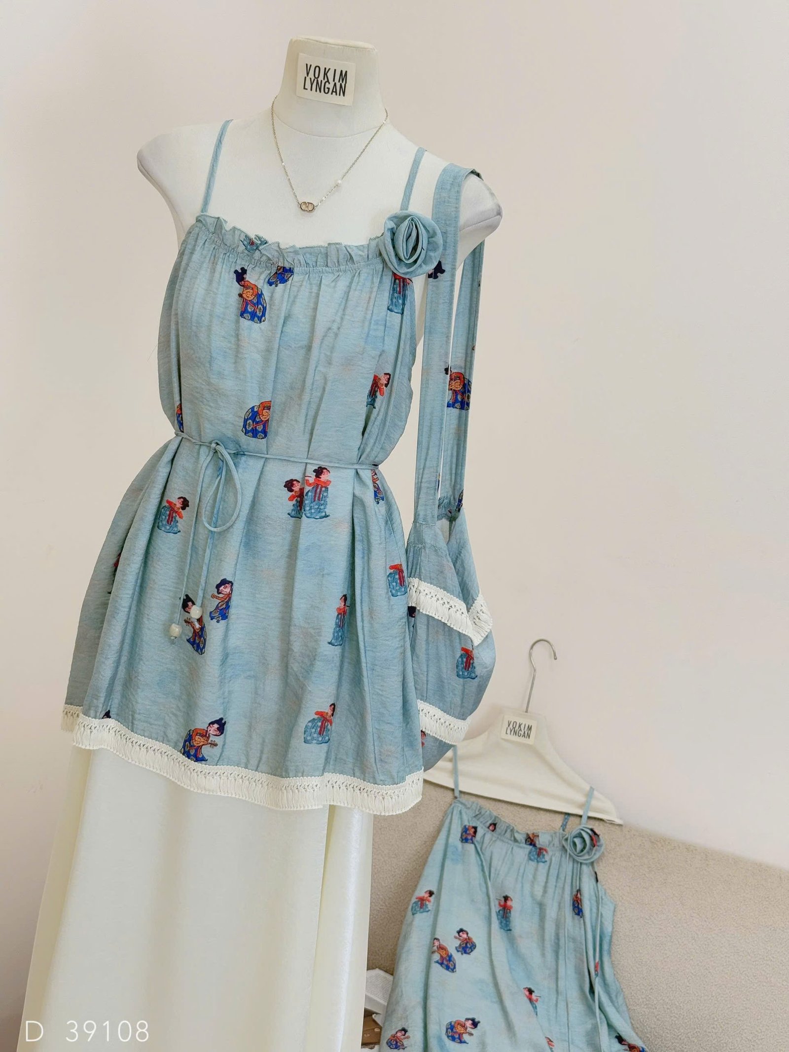 Đầm maxi 2s thêu kèm túi - Ảnh 9