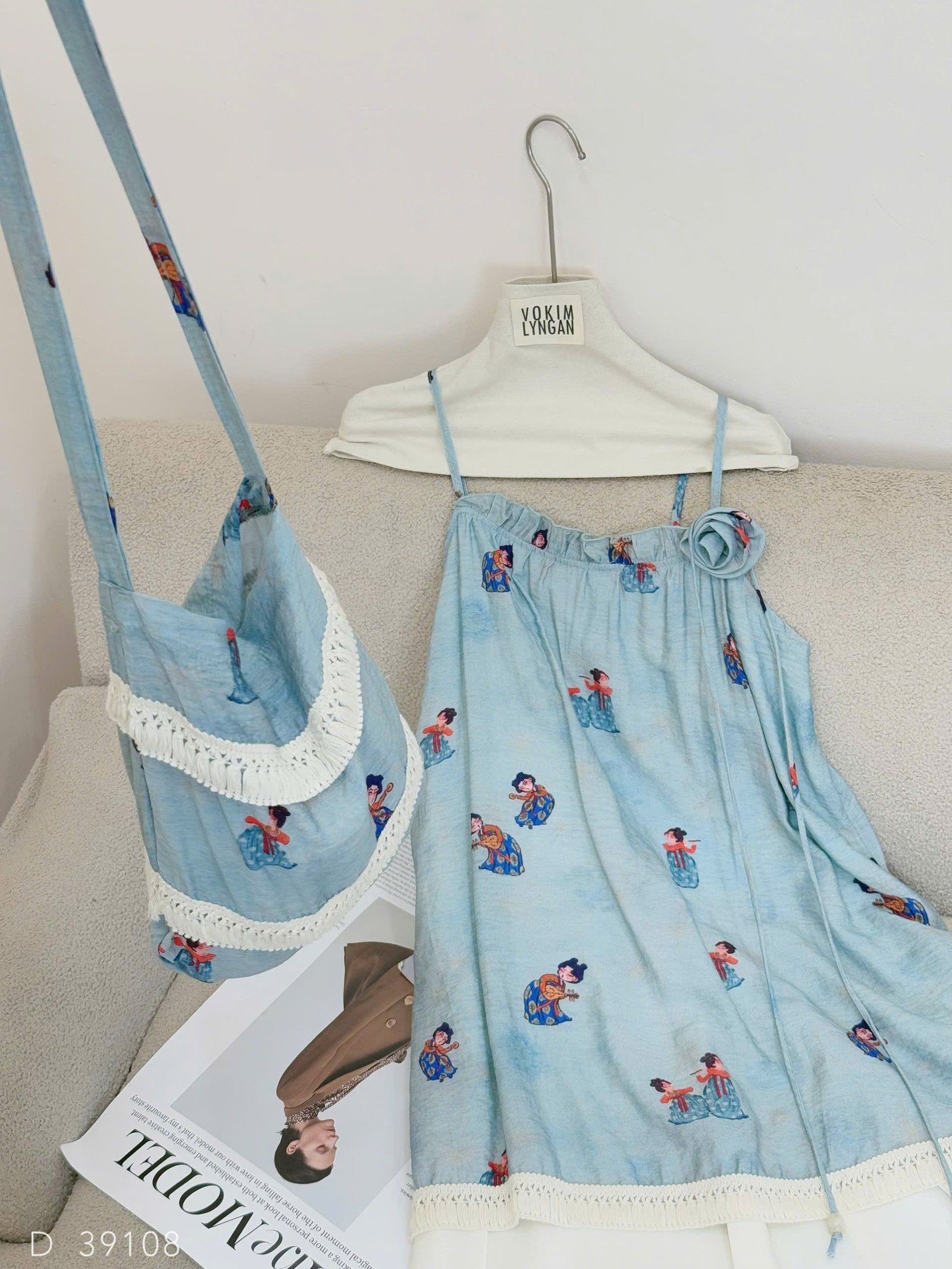 Đầm maxi 2s thêu kèm túi - Ảnh 8