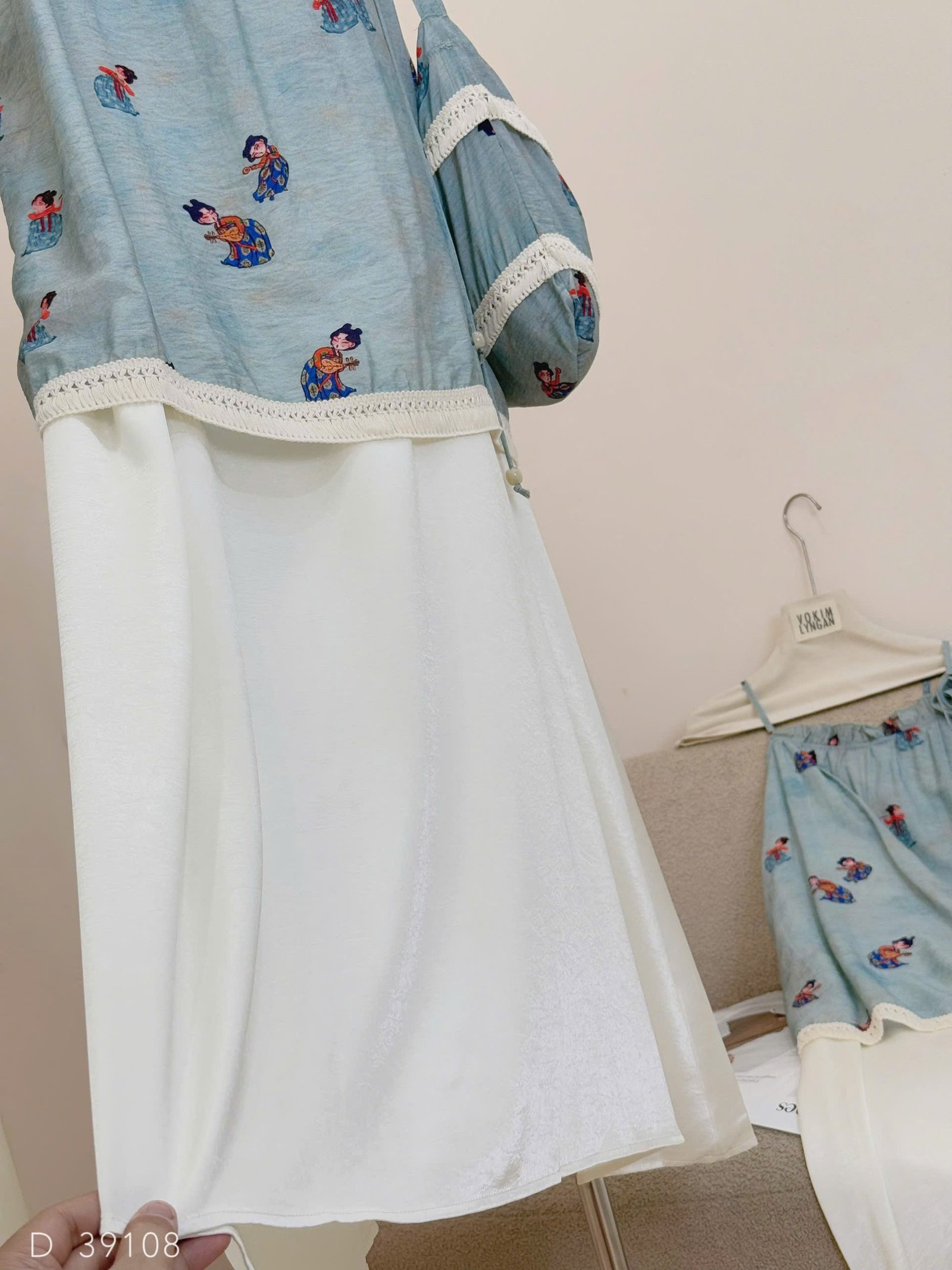 Đầm maxi 2s thêu kèm túi - Ảnh 4