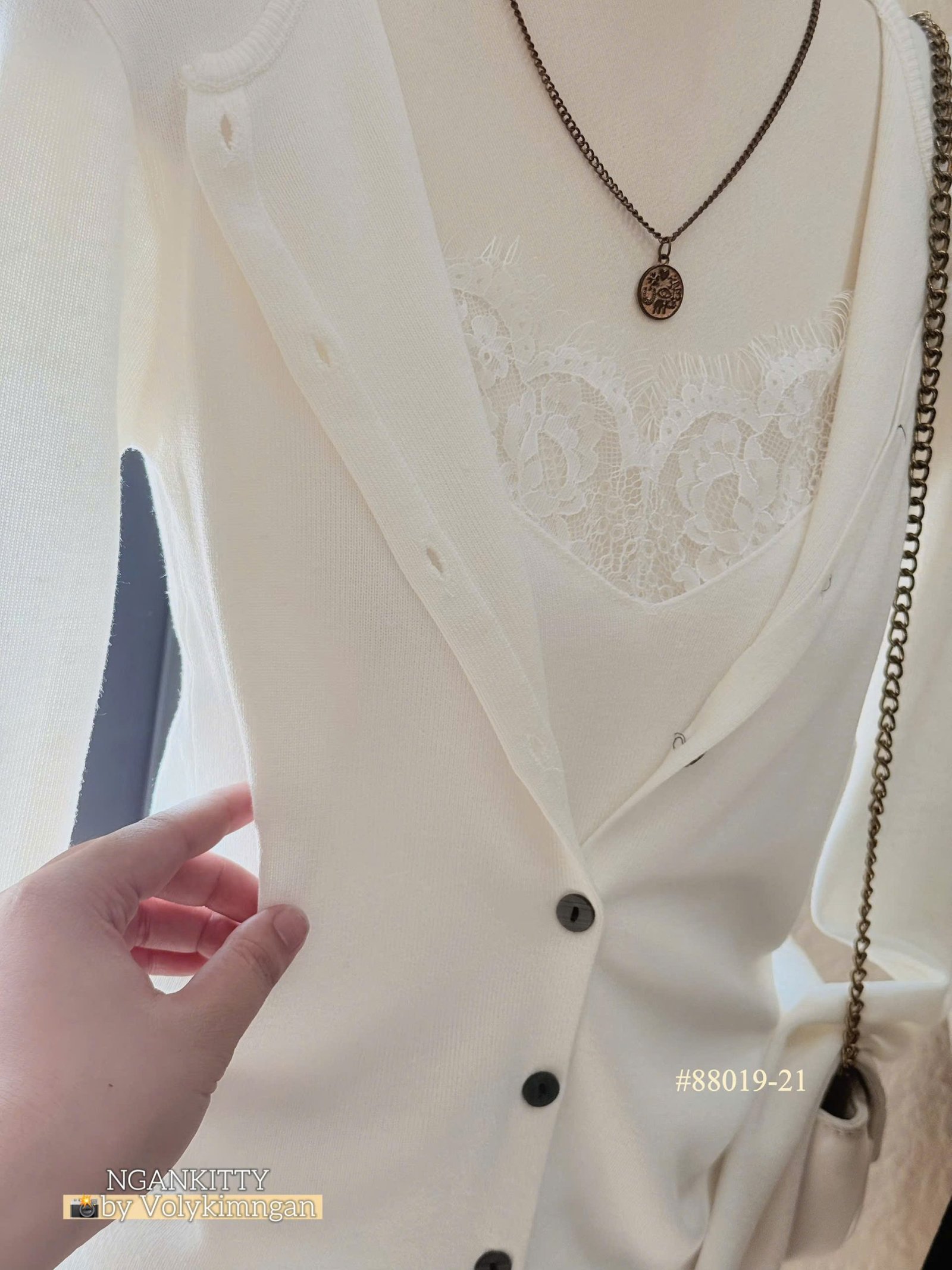 Set áo cadigan monte + 2s ren - Ảnh 8