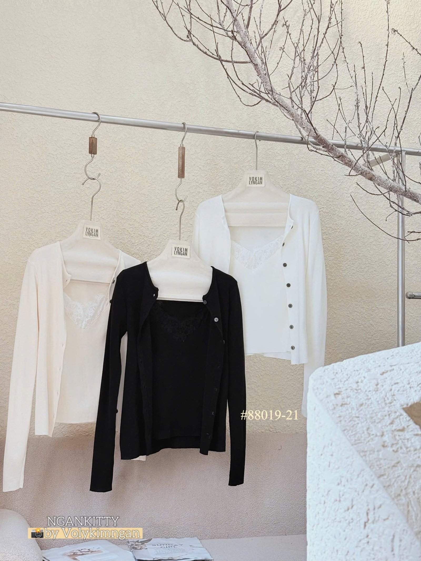 Set áo cadigan monte + 2s ren - Ảnh 4