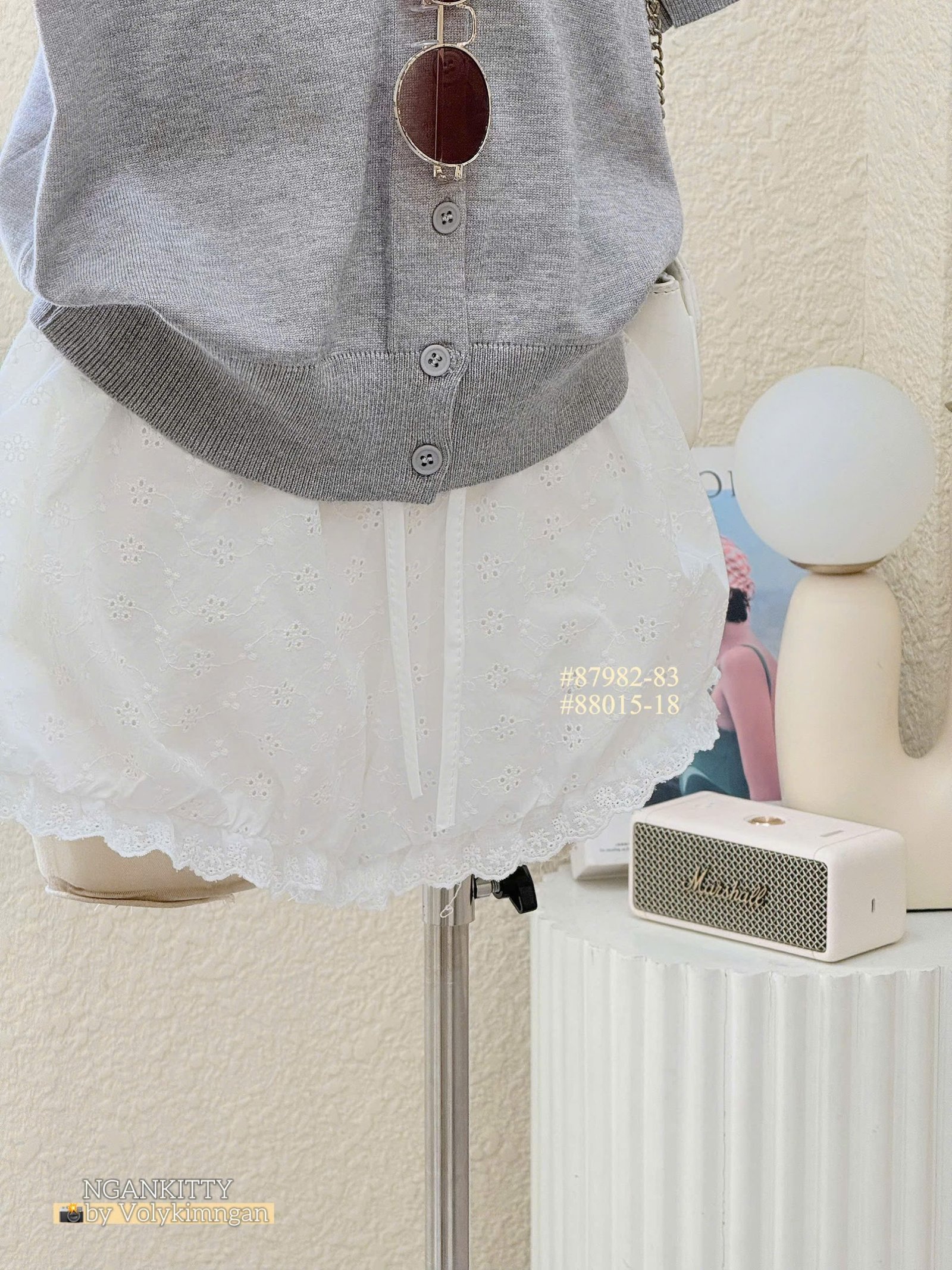 Quần short bí mix bèo ren - Ảnh 8