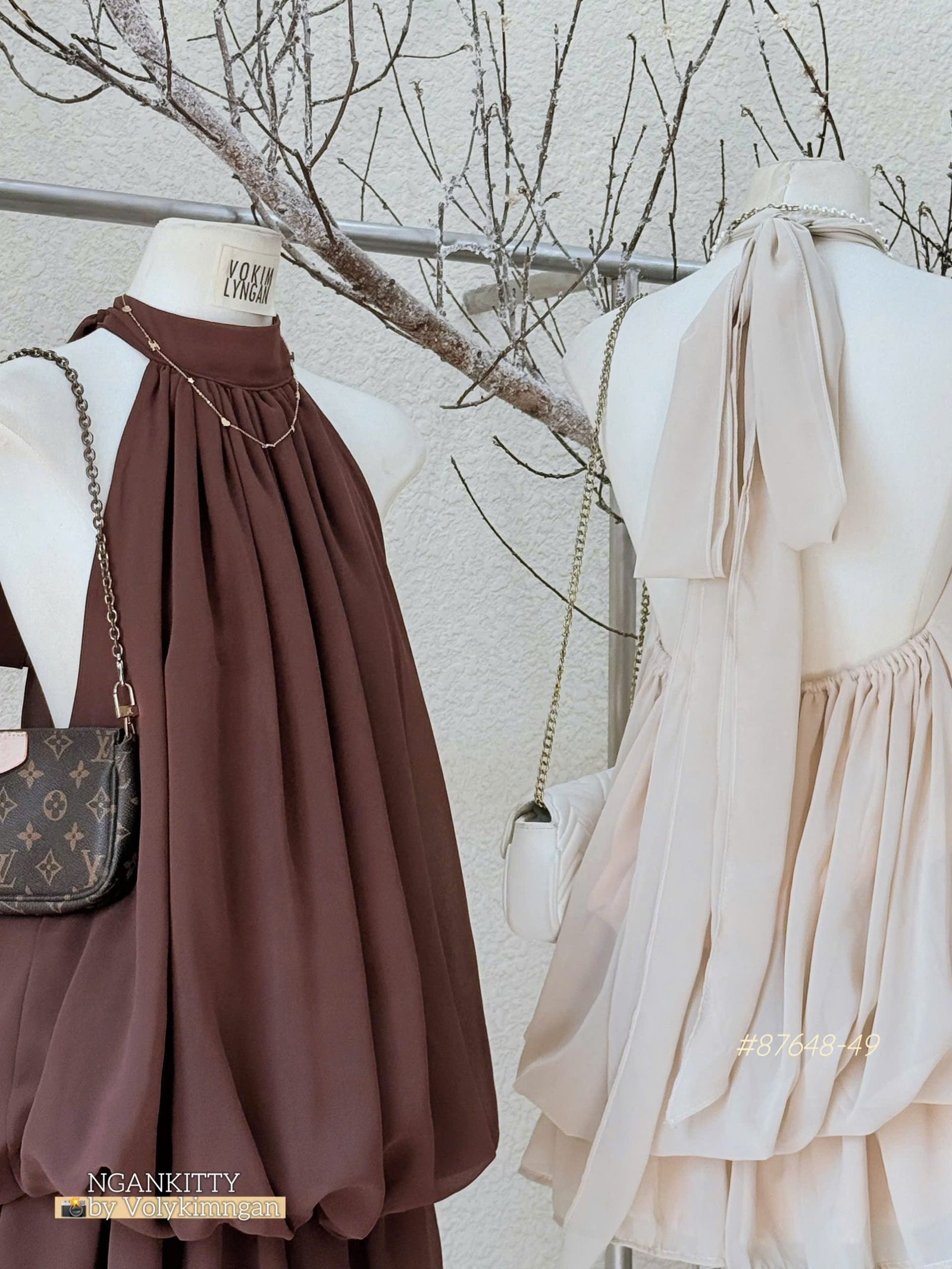 Váy voal tầng hở lưng - Ảnh 6