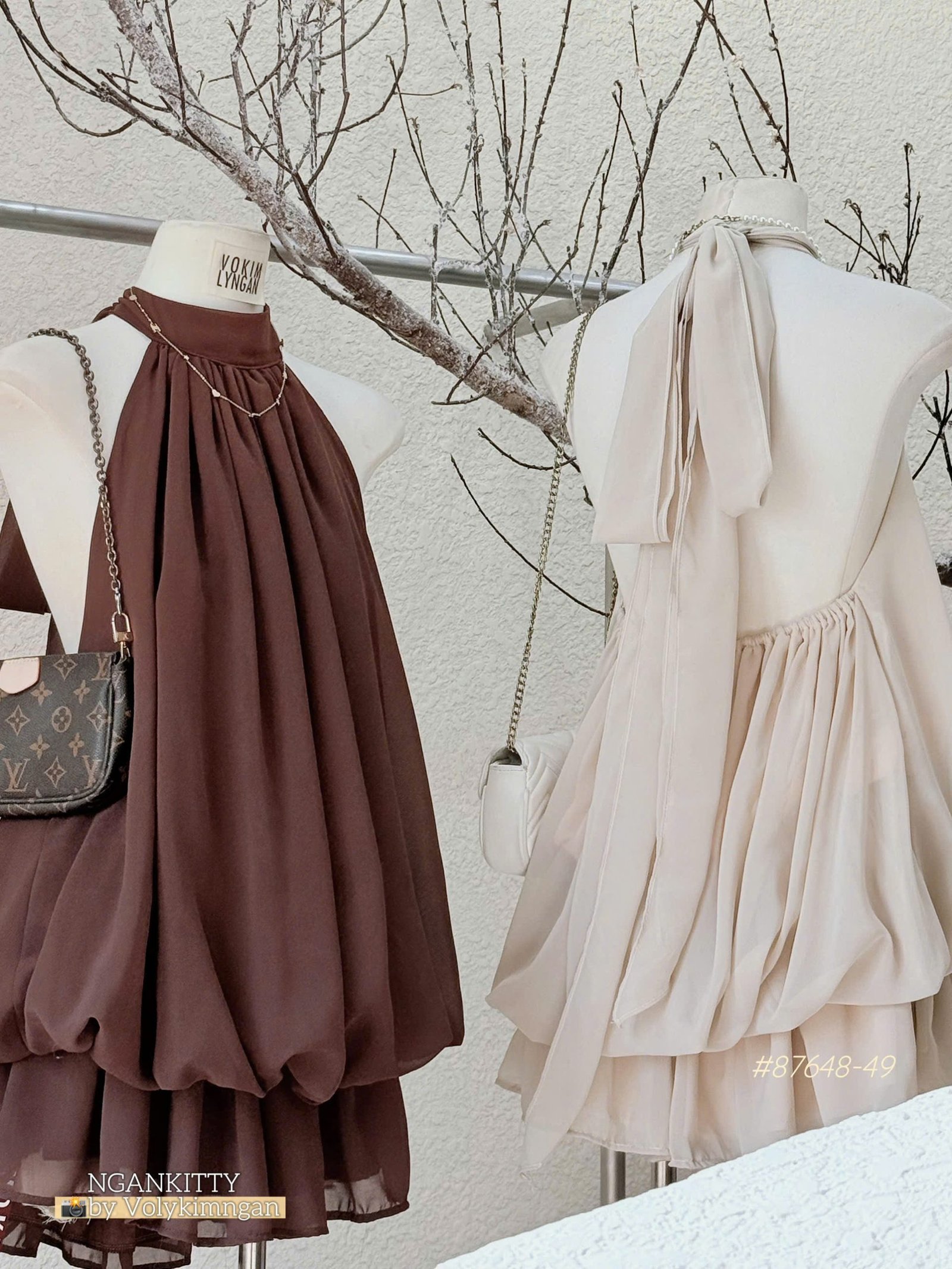 Váy voal tầng hở lưng - Ảnh 7