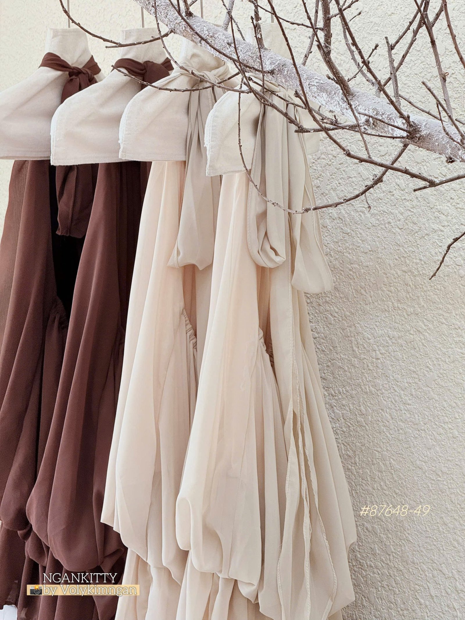 Váy voal tầng hở lưng - Ảnh 3