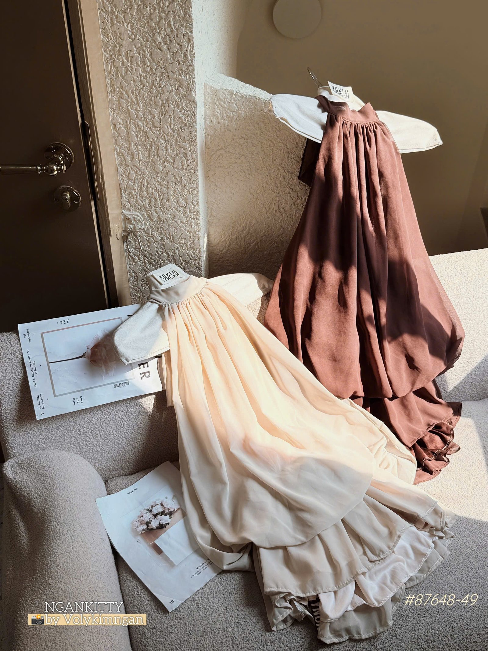 Váy voal tầng hở lưng - Ảnh 2