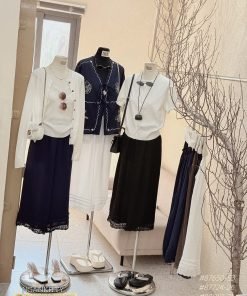 Quần suông lở linen chân ren