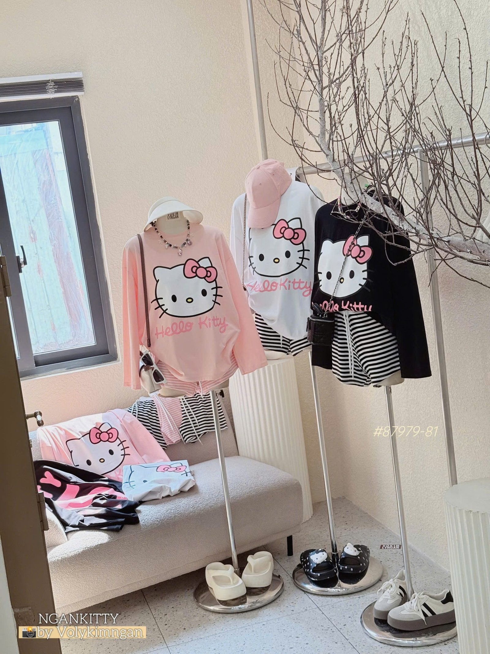 Set Hellokitty 15 short sọc