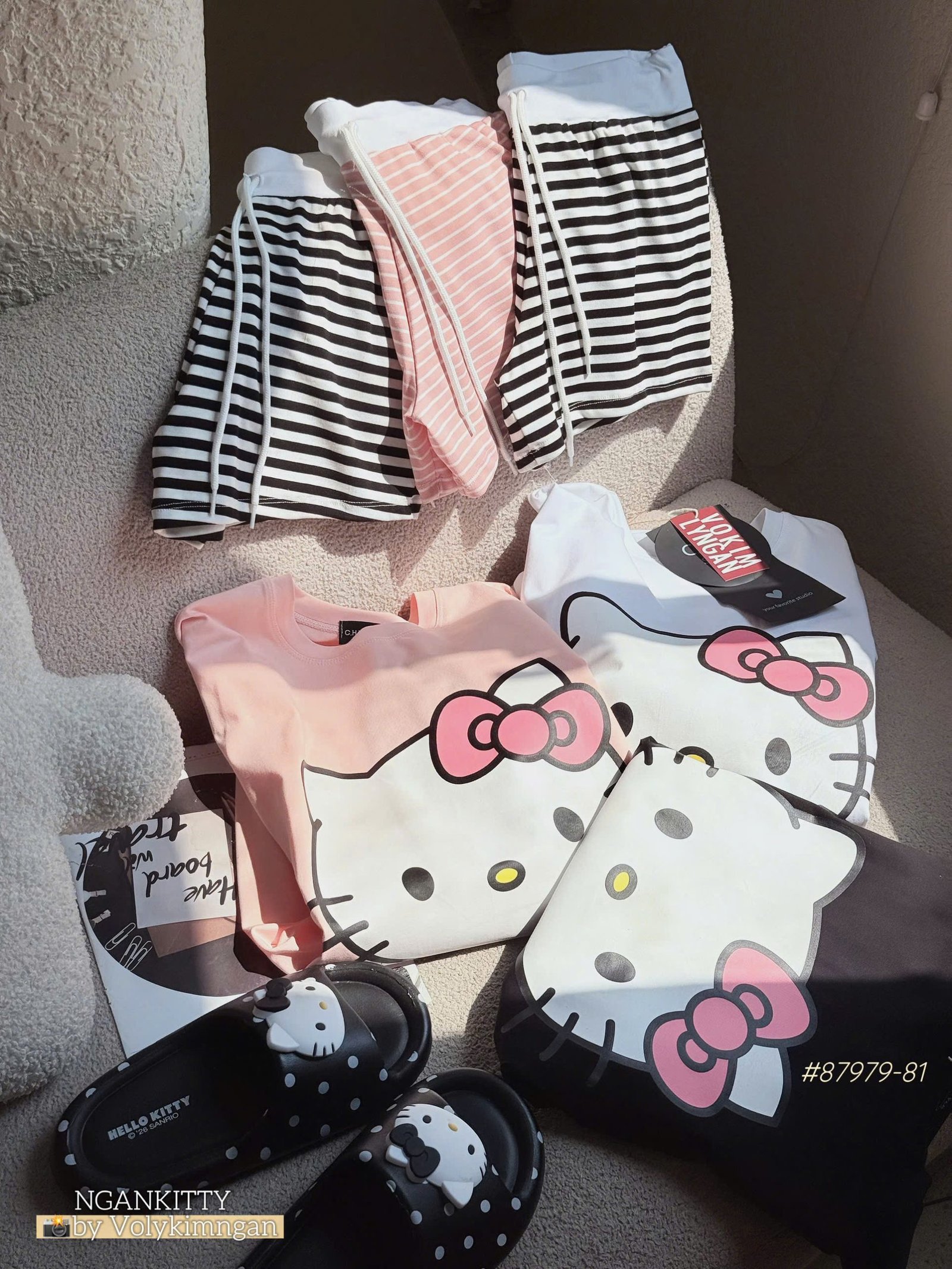 Set Hellokitty 15 short sọc - Ảnh 4