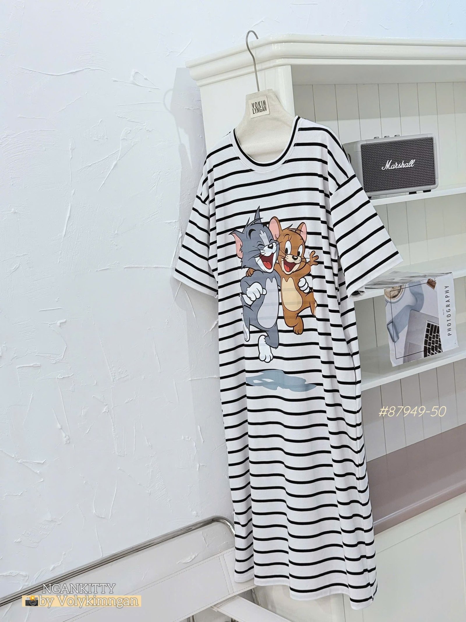 Đầm suông sọc Tom&Jerry - Ảnh 3