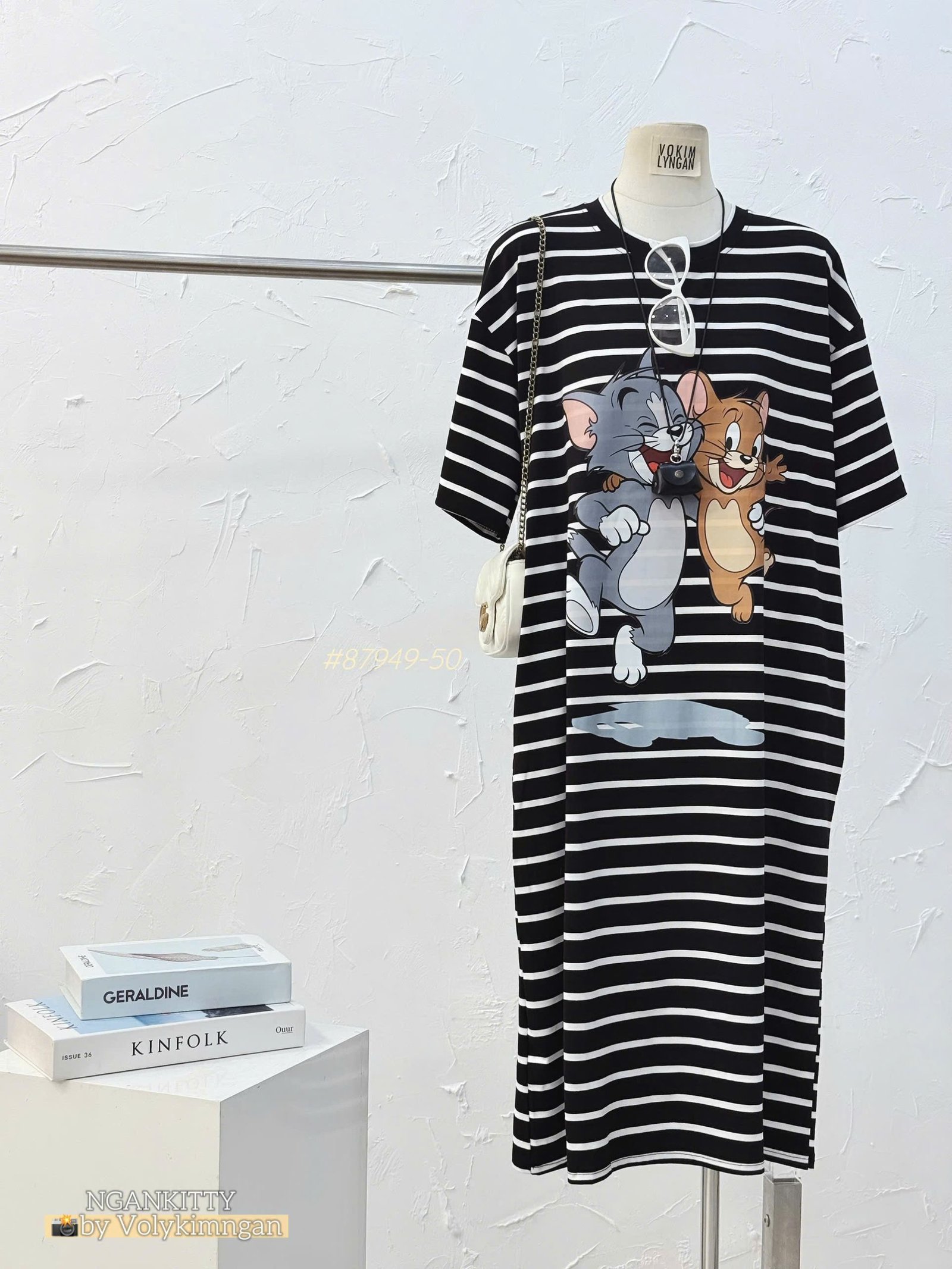 Đầm suông sọc Tom&Jerry - Ảnh 8