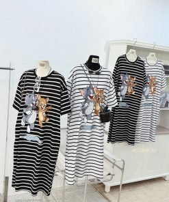 Đầm suông sọc Tom&Jerry