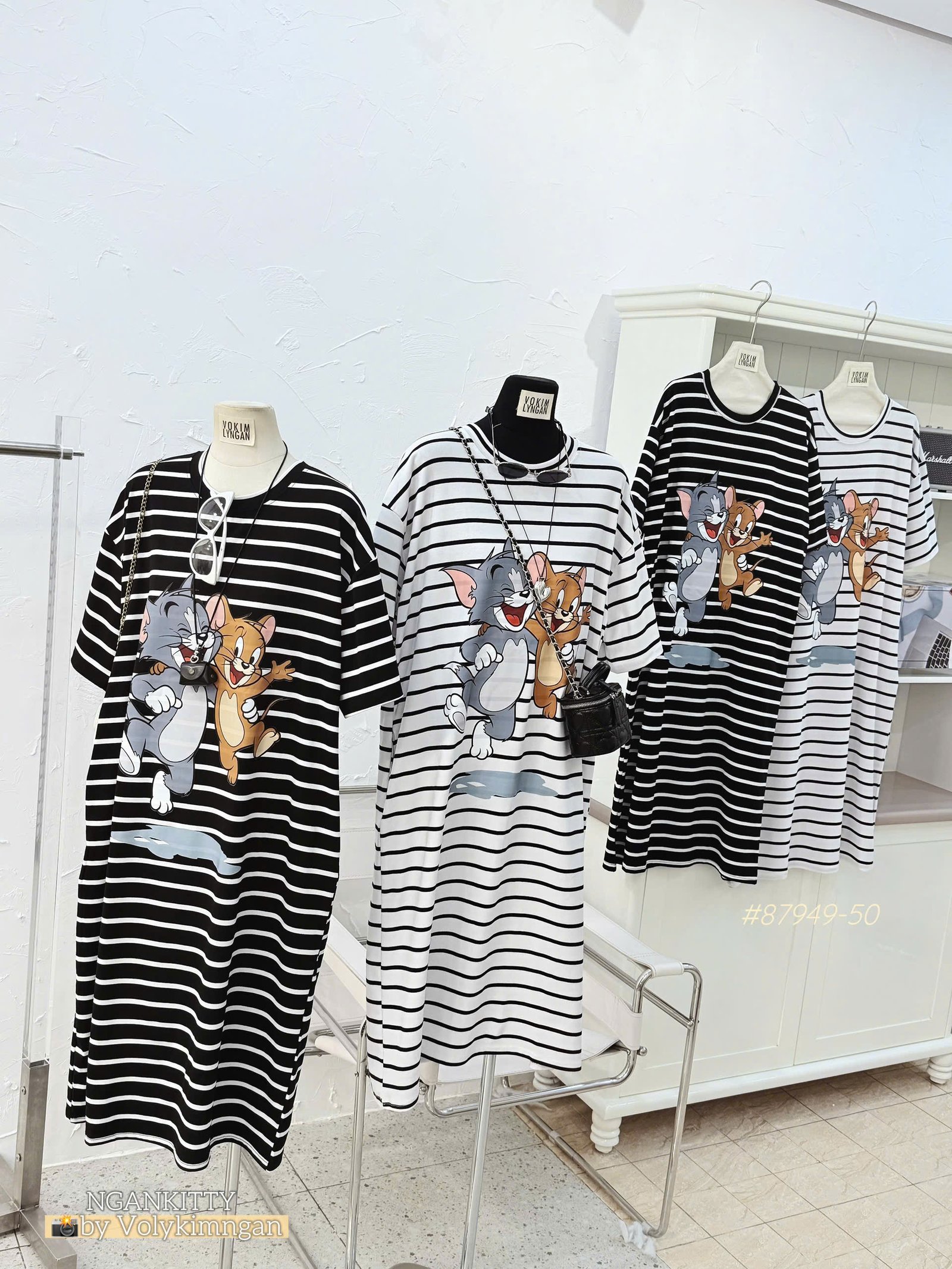 Đầm suông sọc Tom&Jerry