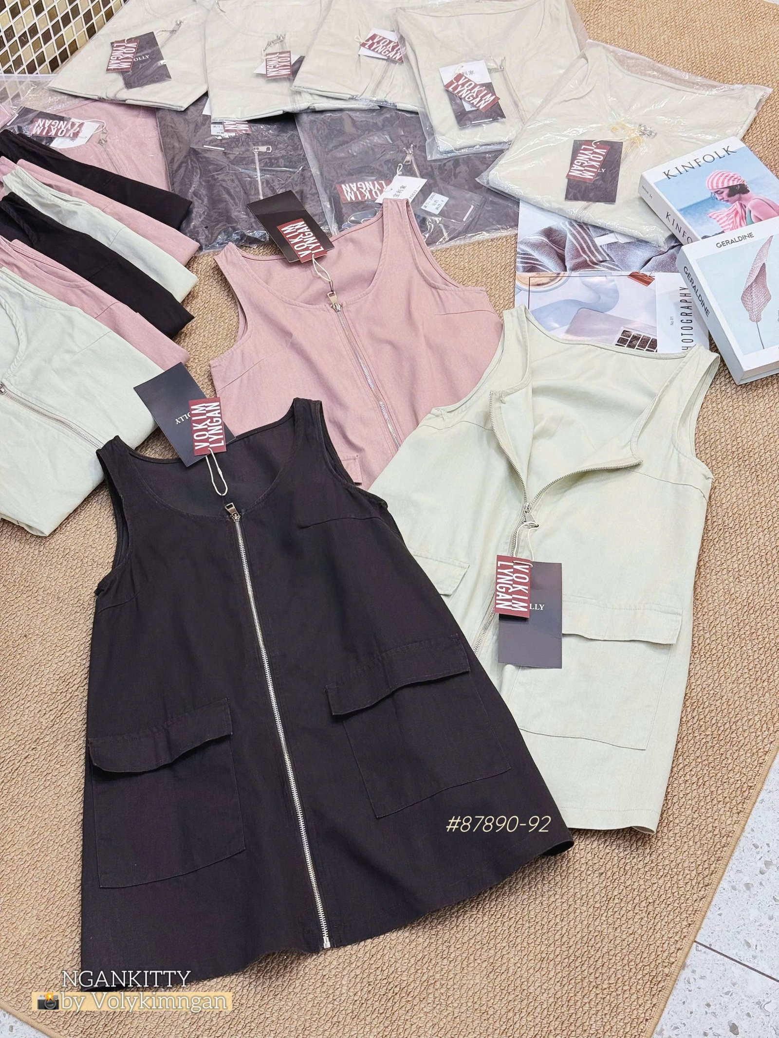 Đầm chữ A sn denim dây kéo - Ảnh 7