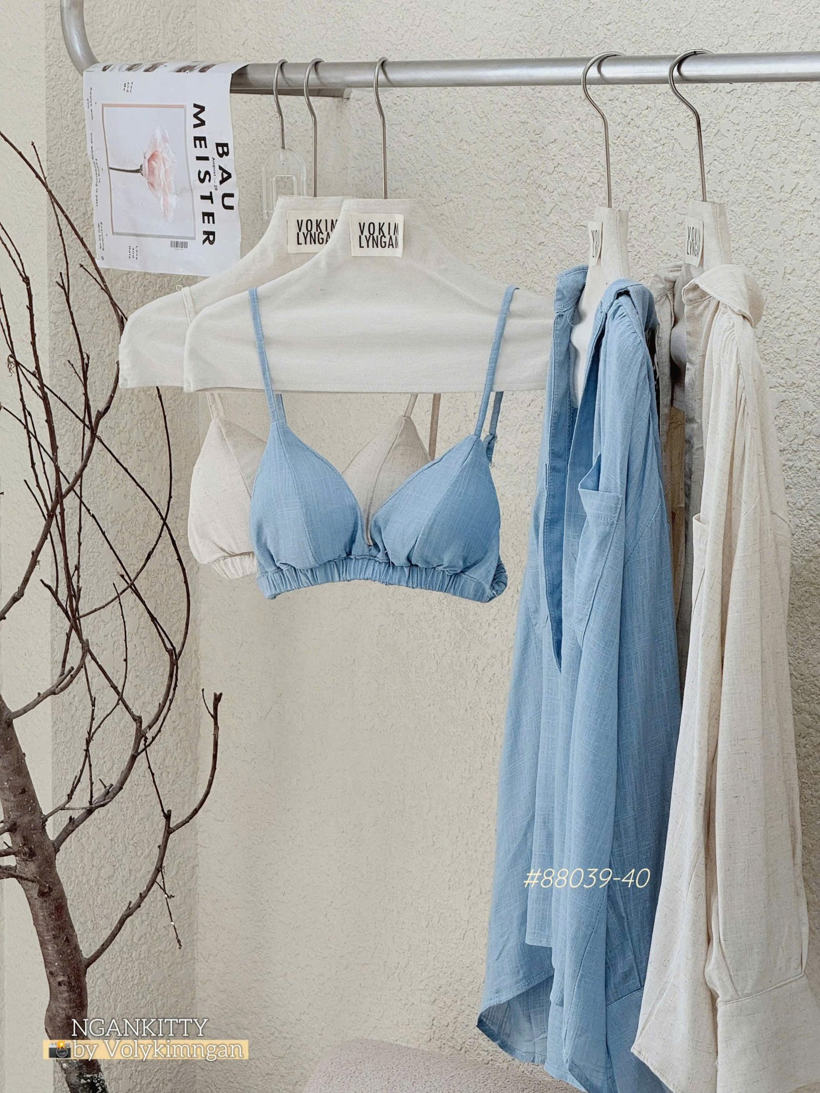 Set short xô cổ V kèm bra - Ảnh 5