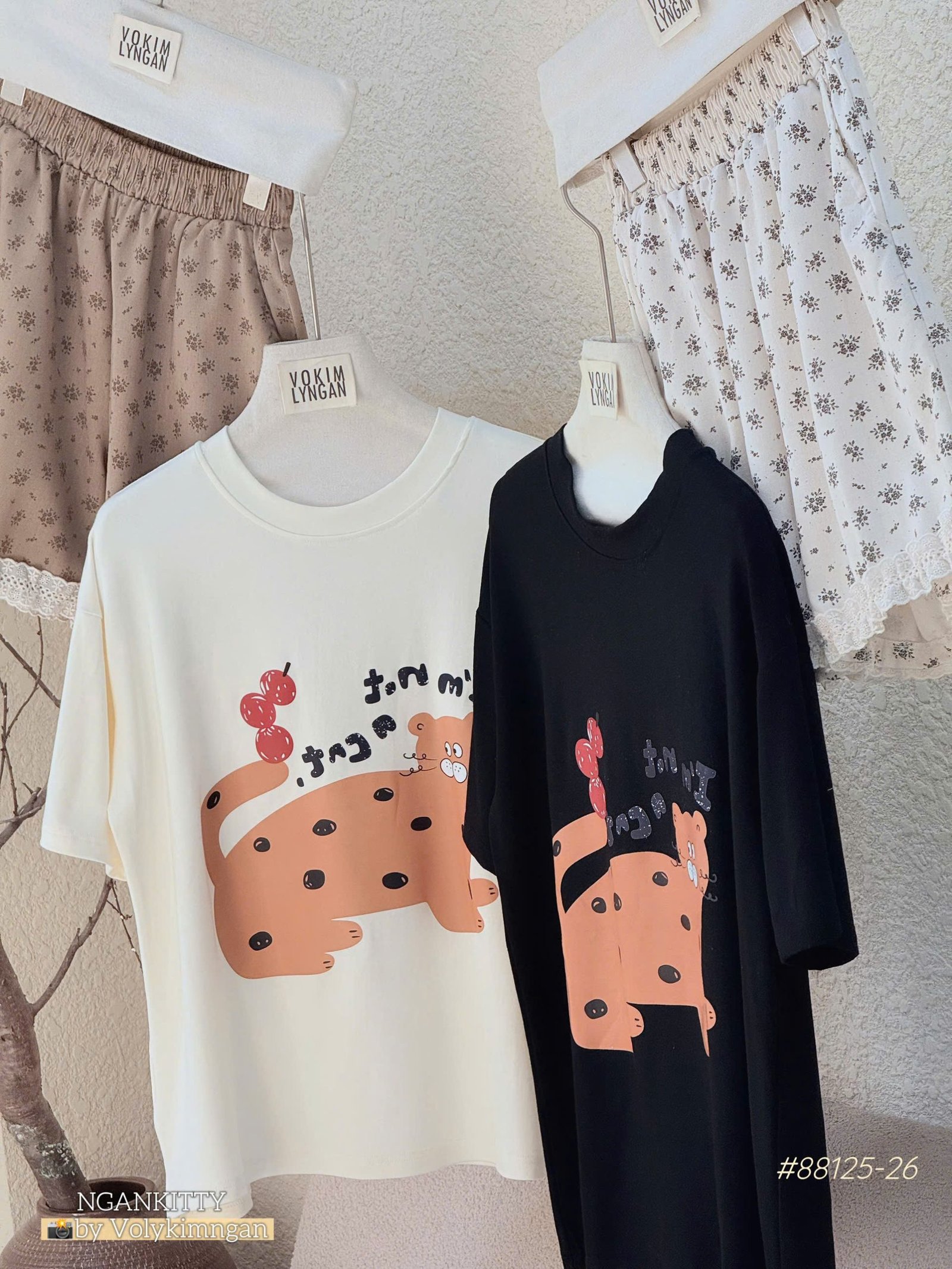 Set Mèo short hoa viền ren - Ảnh 3