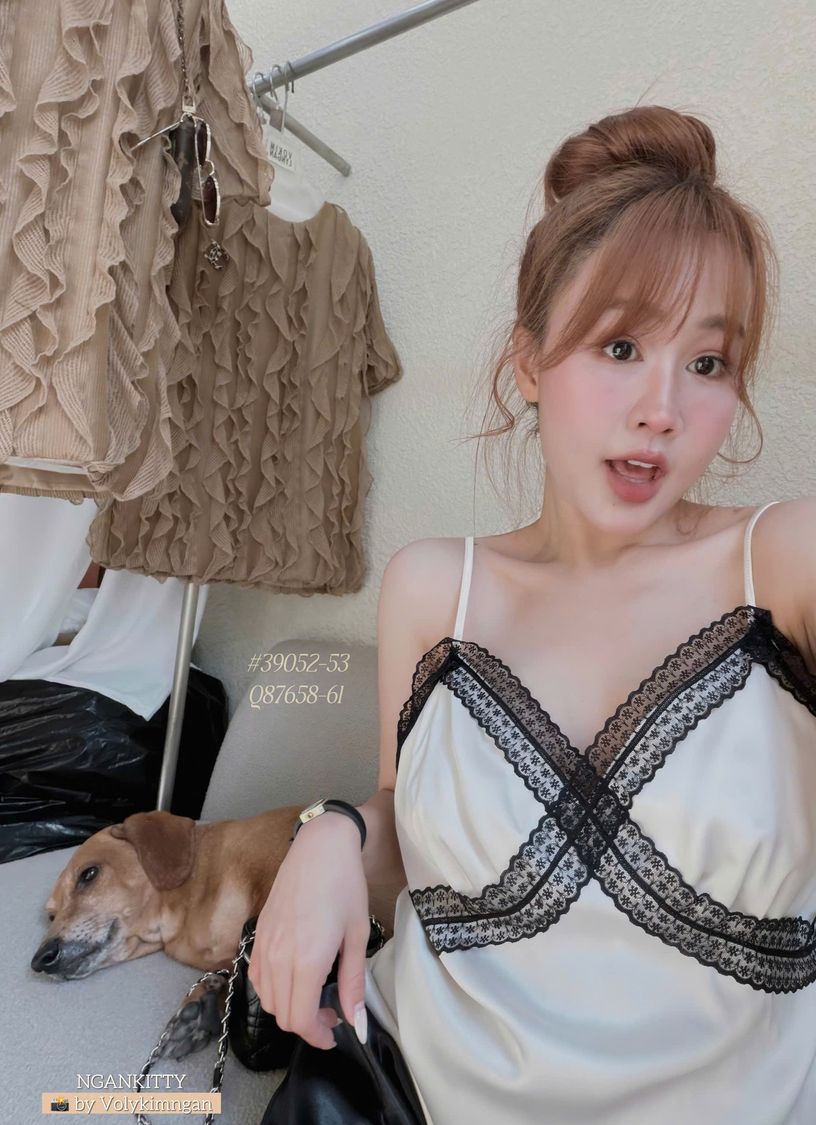 Áo 2s lụa satin mix ren G - Ảnh 9