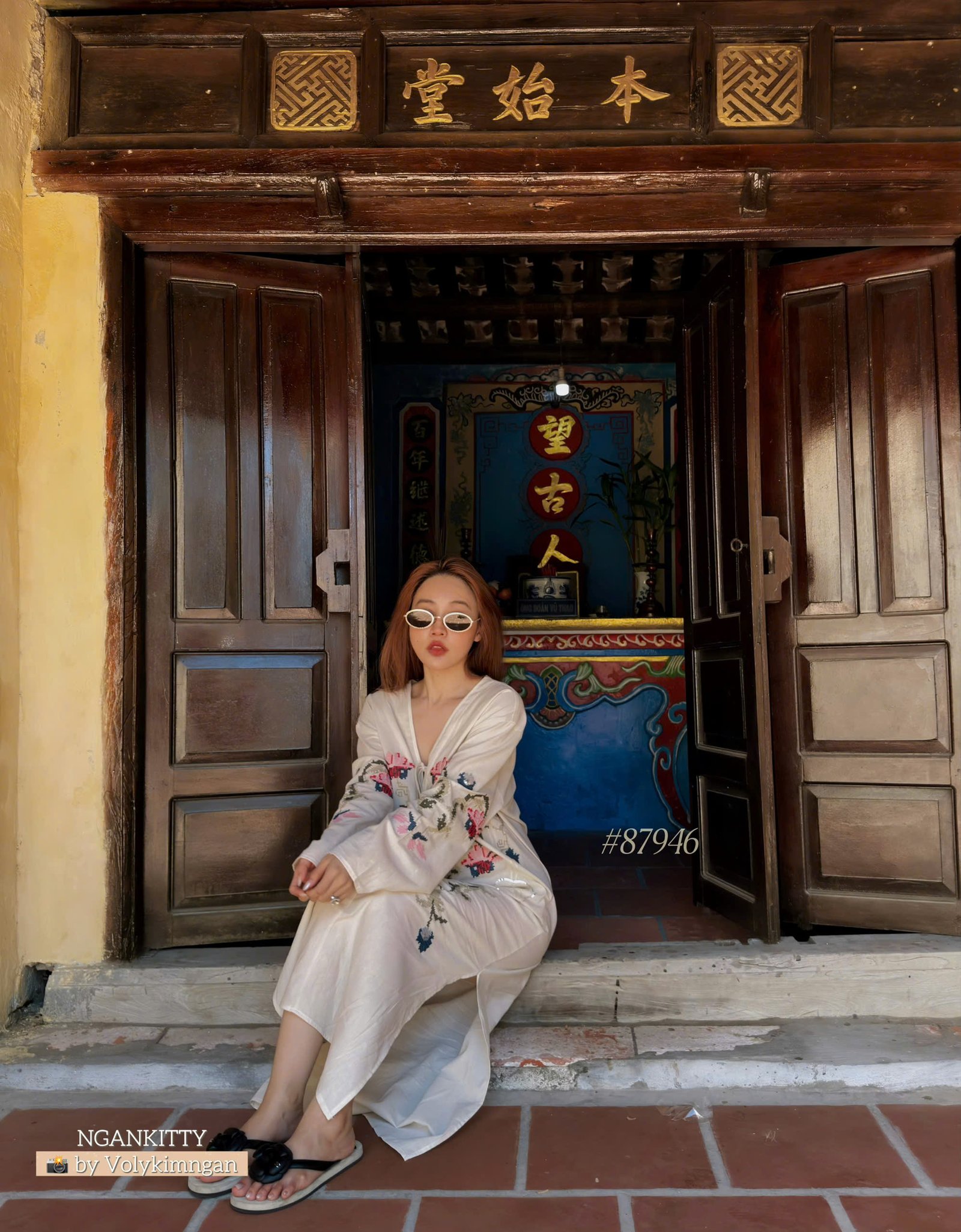 Đầm Maxi xô hoa thêu - Ảnh 3