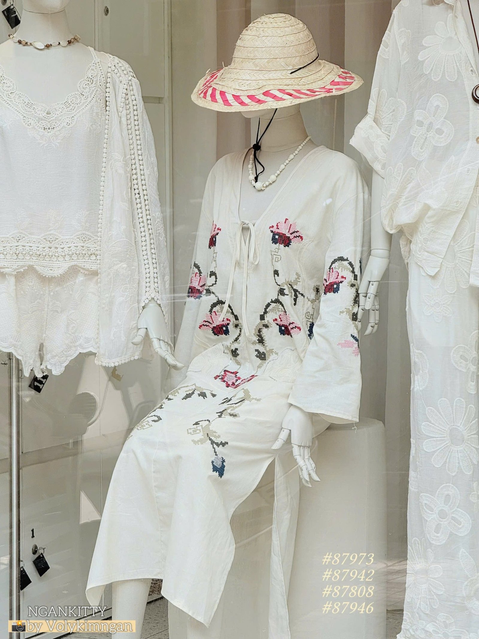 Đầm Maxi xô hoa thêu - Ảnh 5