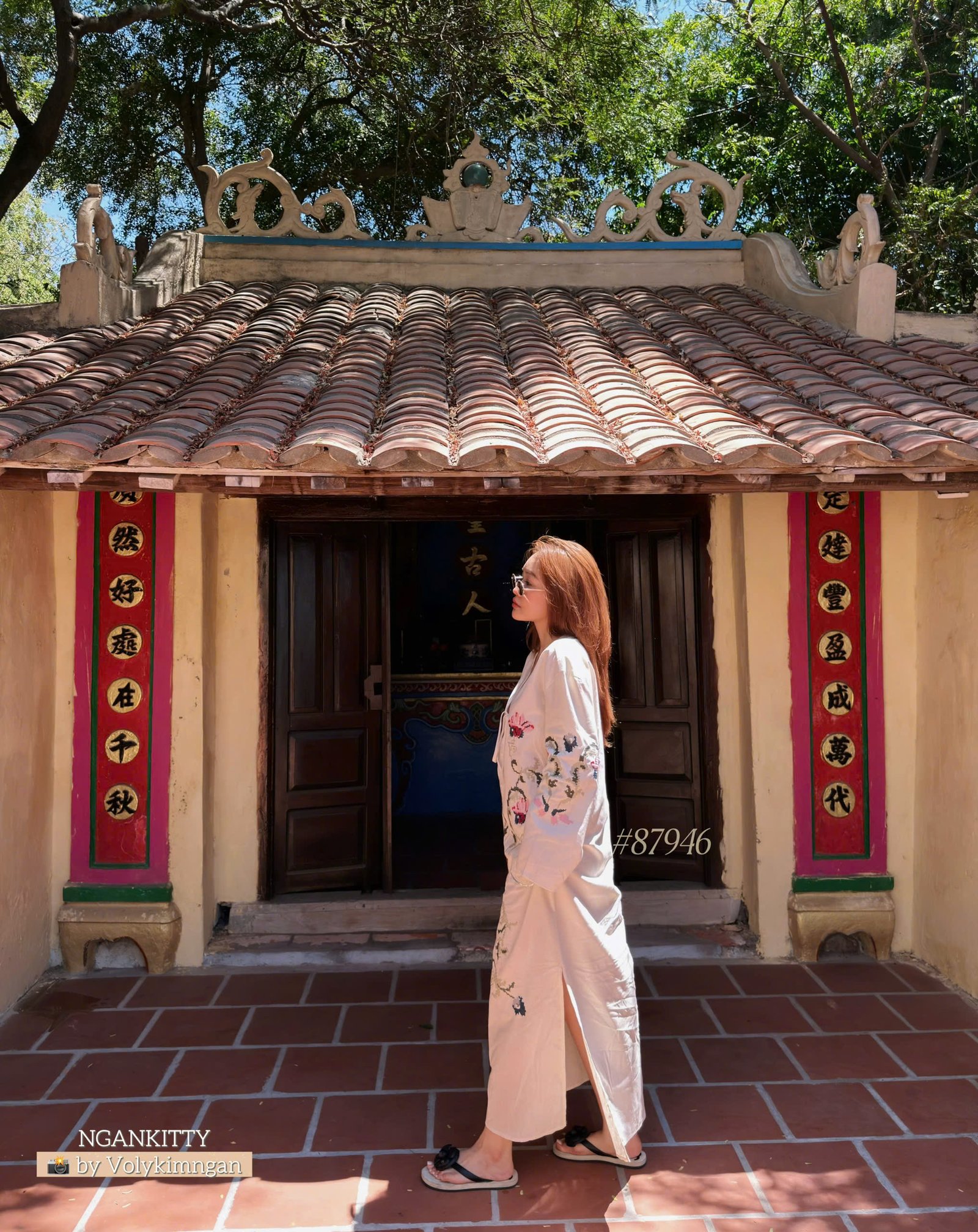 Đầm Maxi xô hoa thêu - Ảnh 6