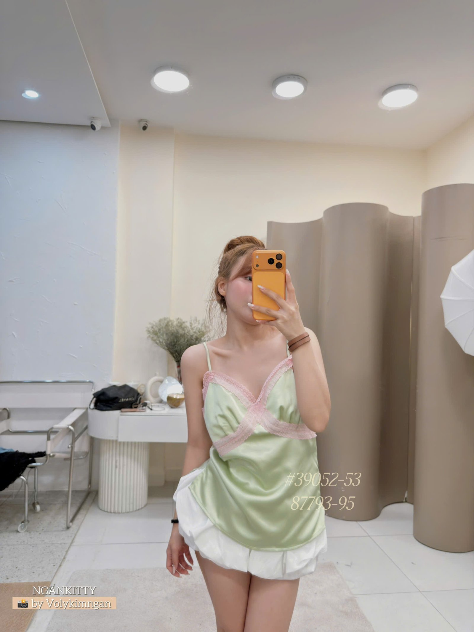 Áo 2s lụa satin mix ren G - Ảnh 7