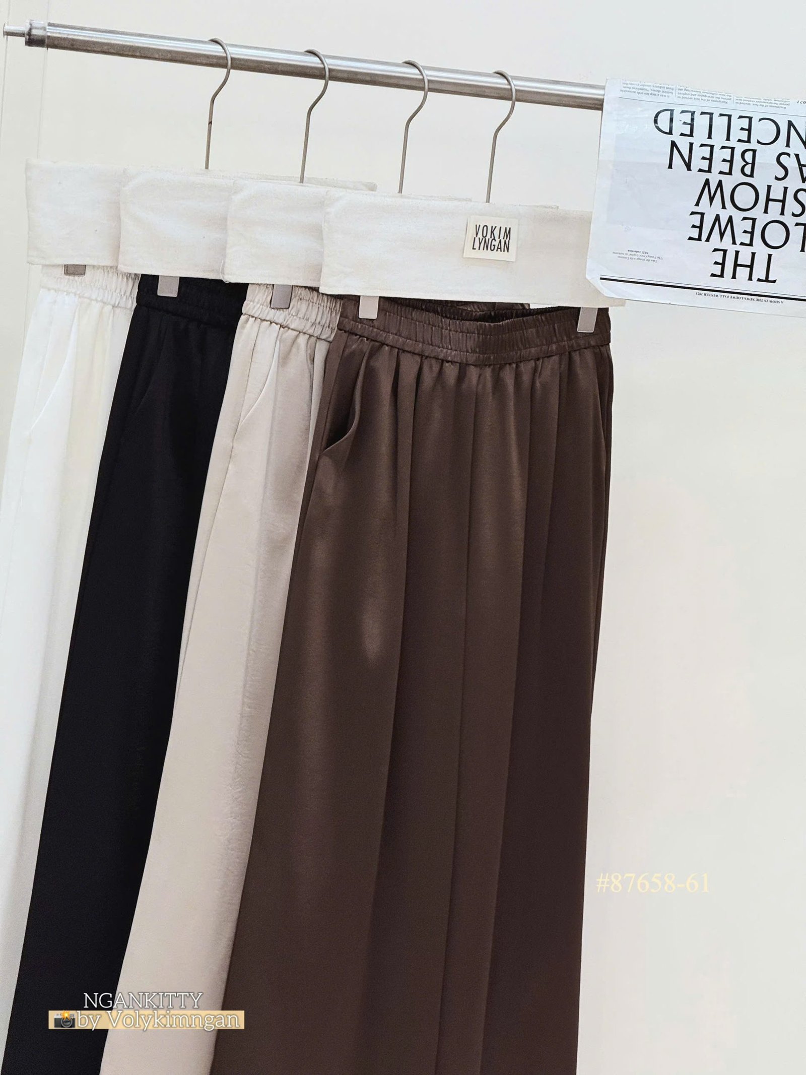 Quần lụa suông lưng chun - Ảnh 2