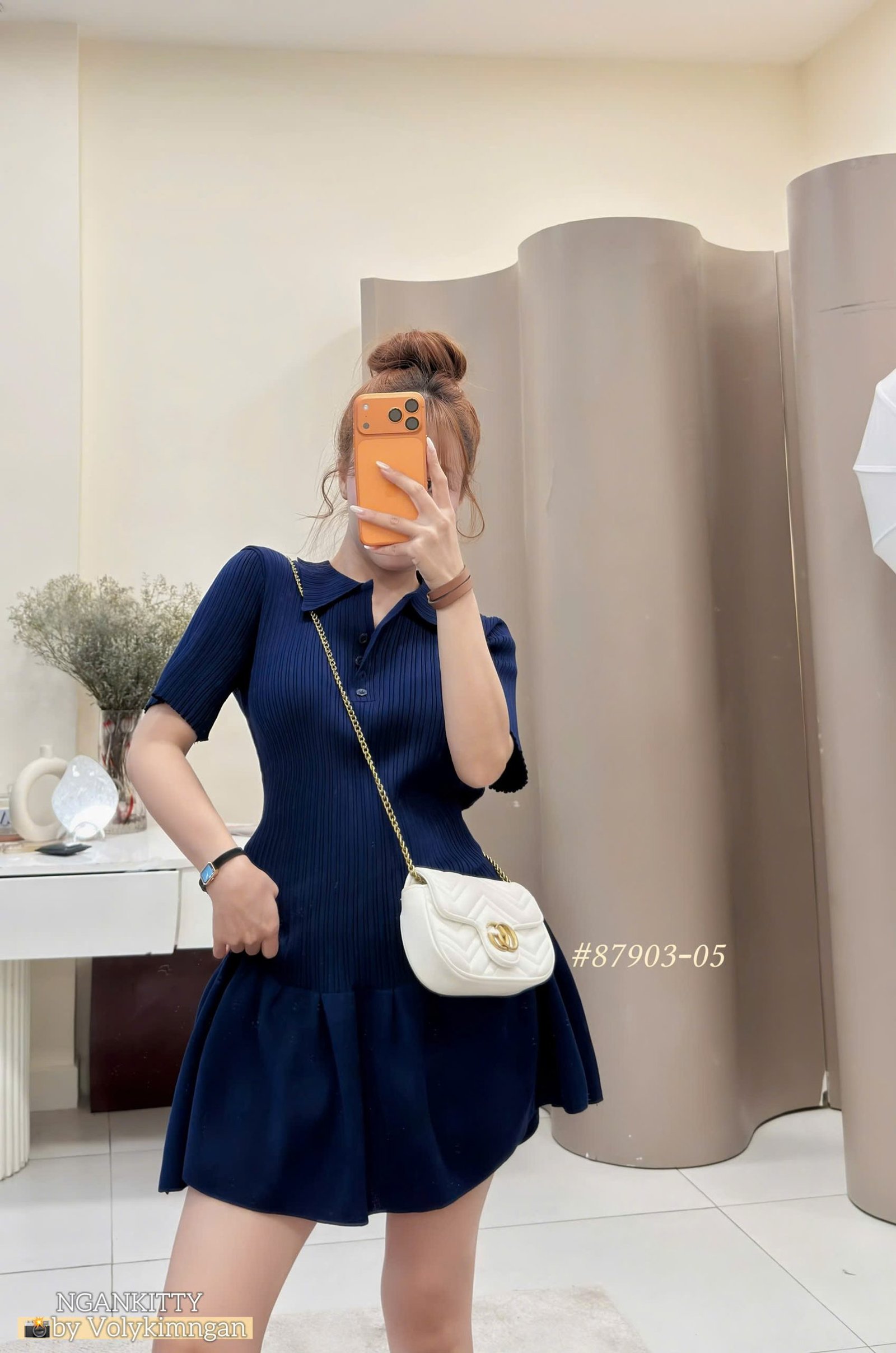 Váy montehi ngắn polo - Ảnh 4