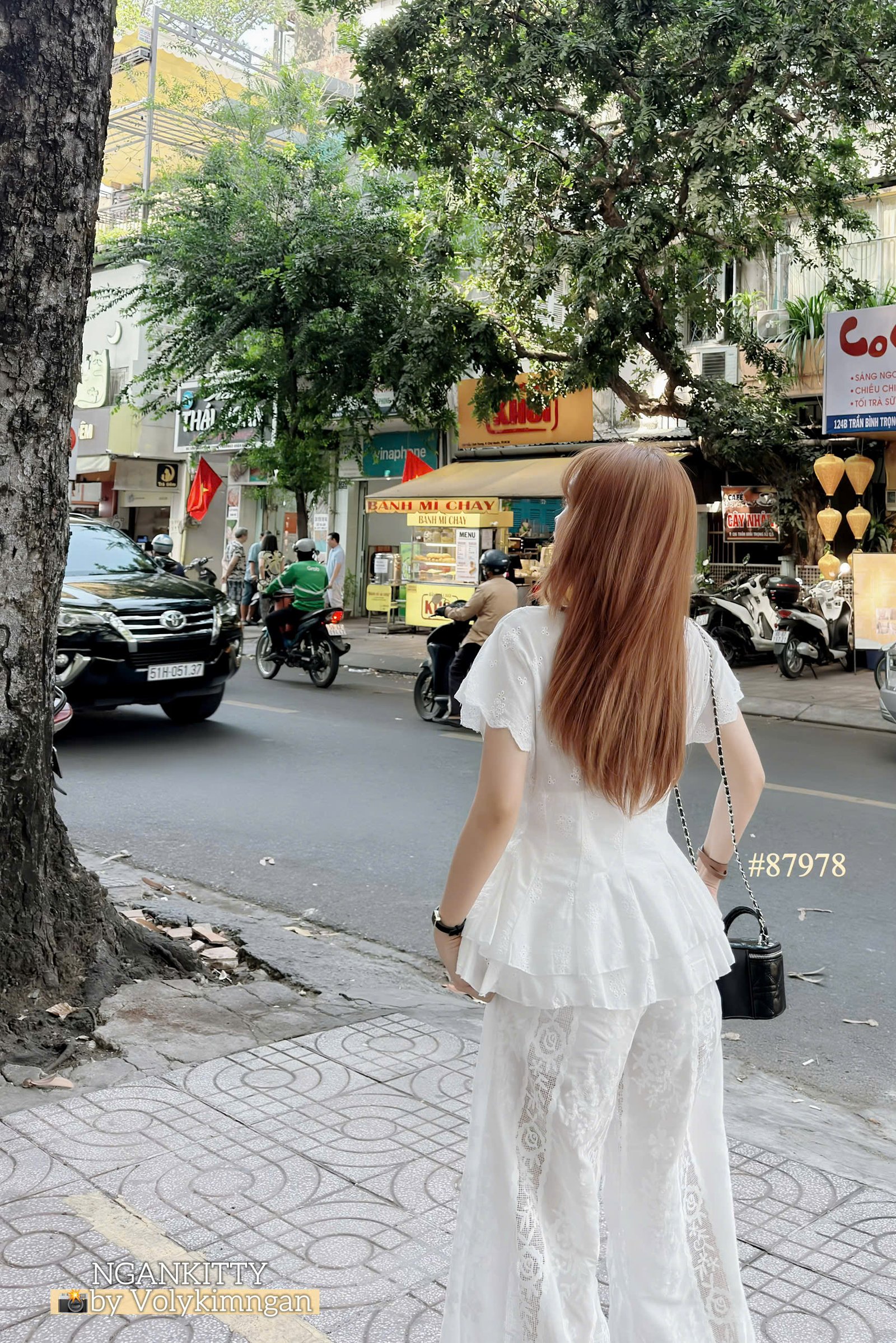 Set xô thêu cổ V quần ren - Ảnh 2