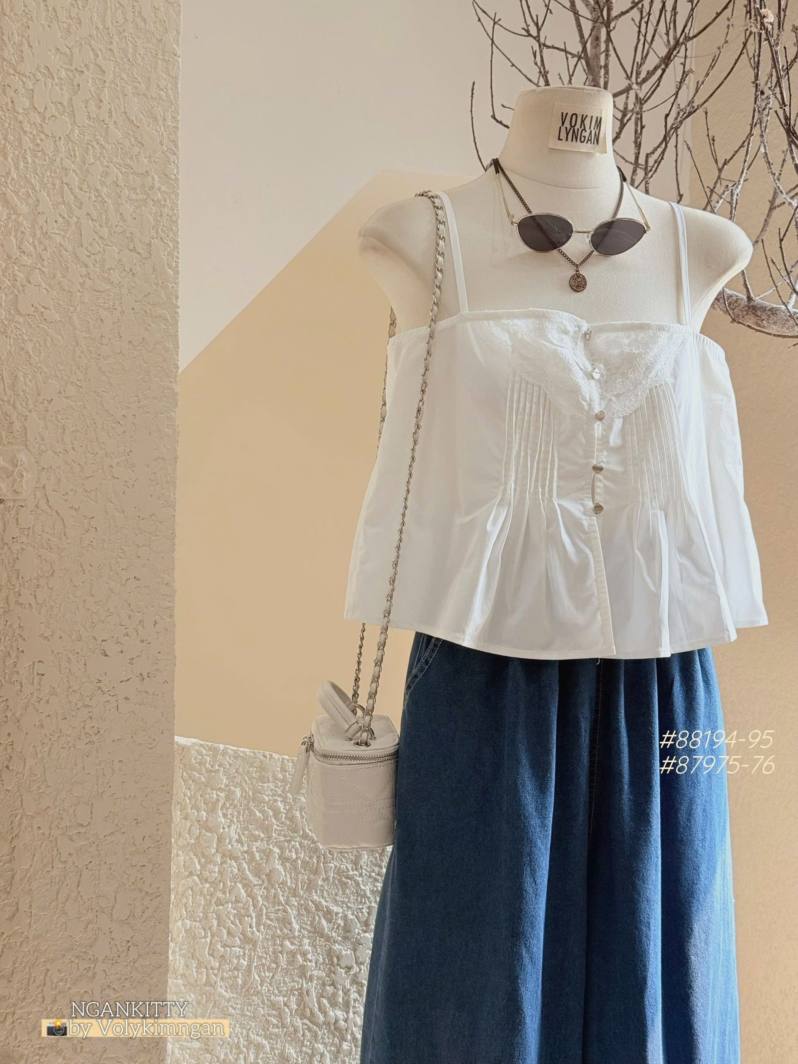 Áo 2s ren xô xếp ly - Ảnh 11