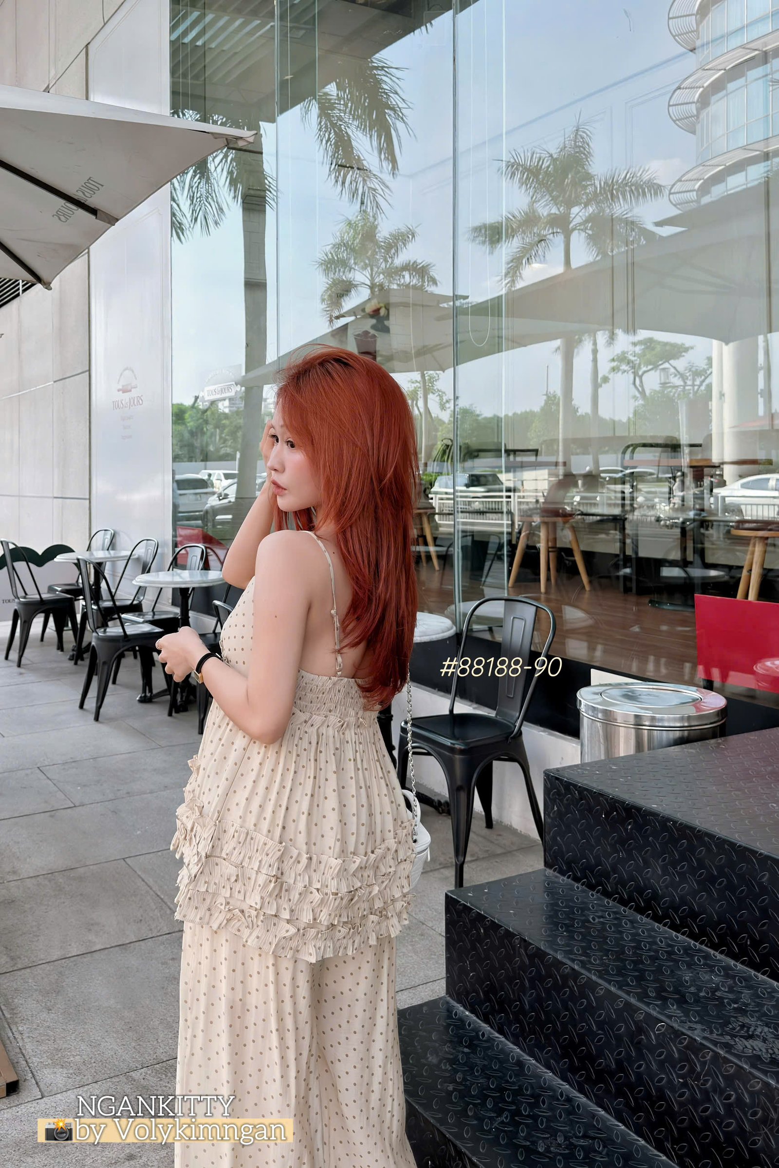 Set 2s chấm bi bèo tầng - Ảnh 5