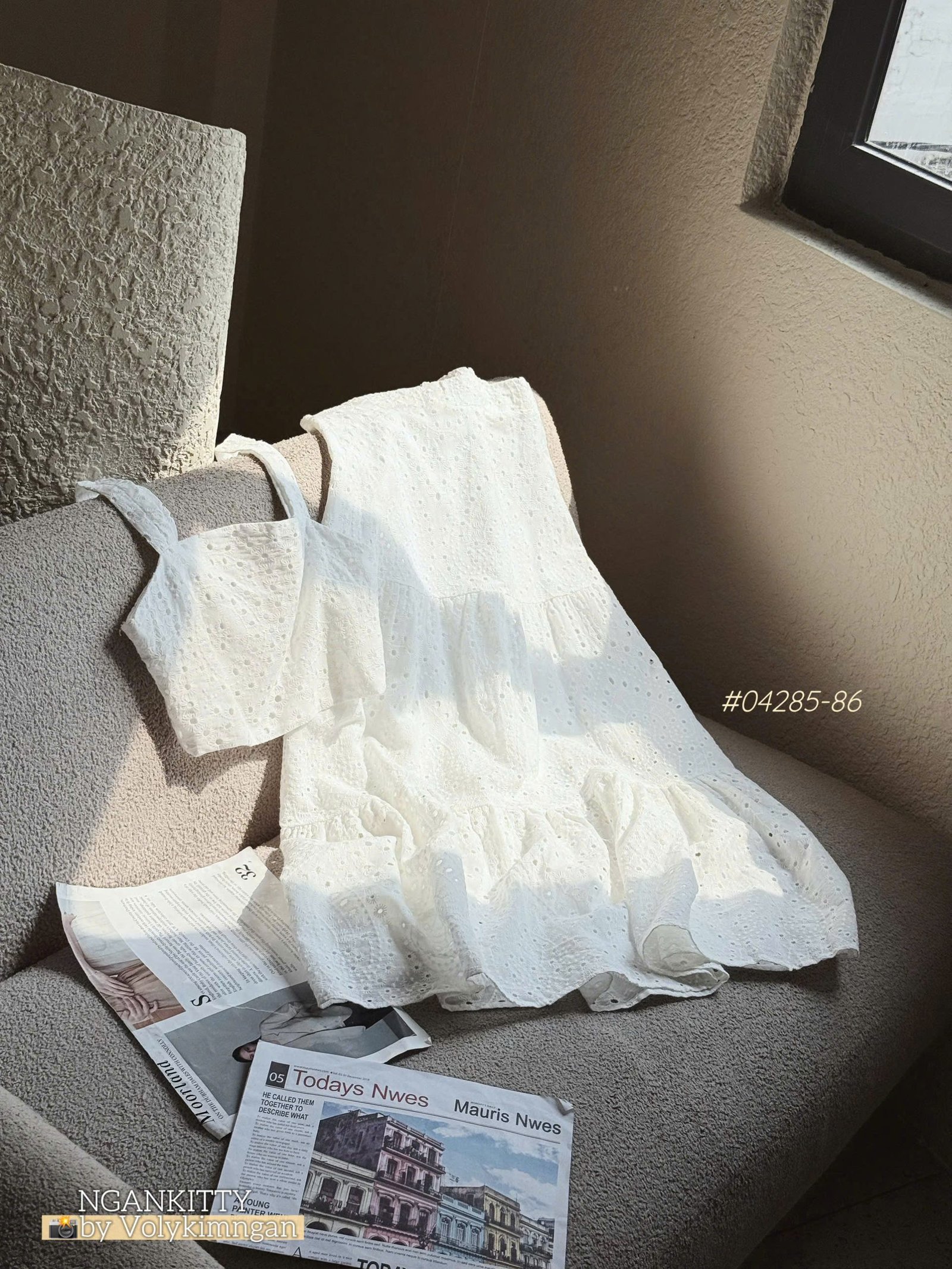 Set dây chân váy tầng đục lỗ - Ảnh 6