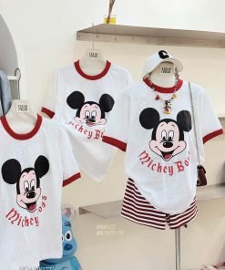 Áo Mickey Boys viền đỏ