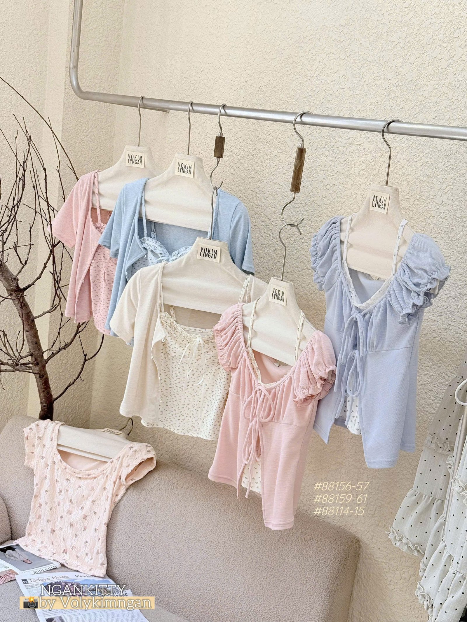 Áo 2s yếm hoa tay nhúng - Ảnh 21